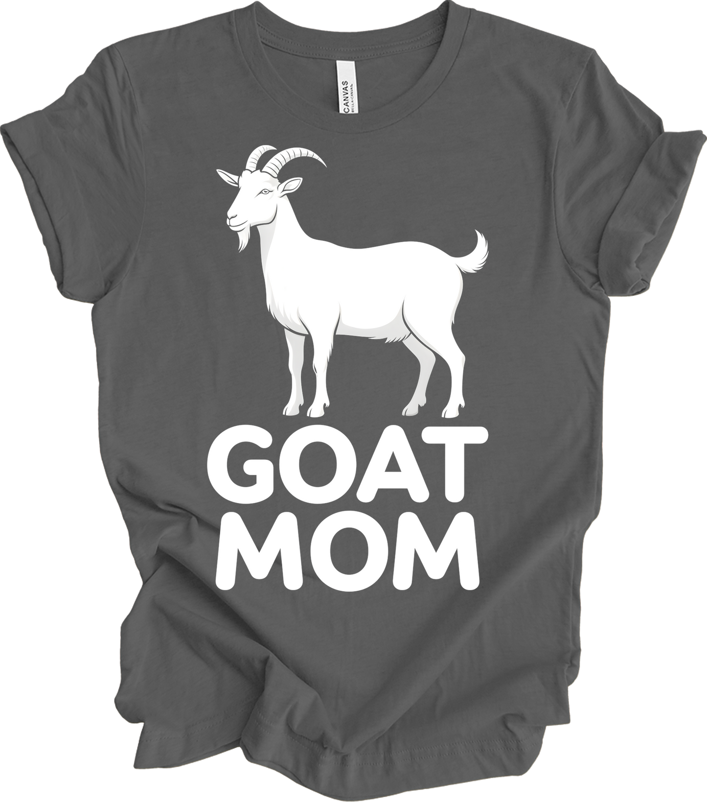 GOAT MOM for Women T-Shirt in Asphalt