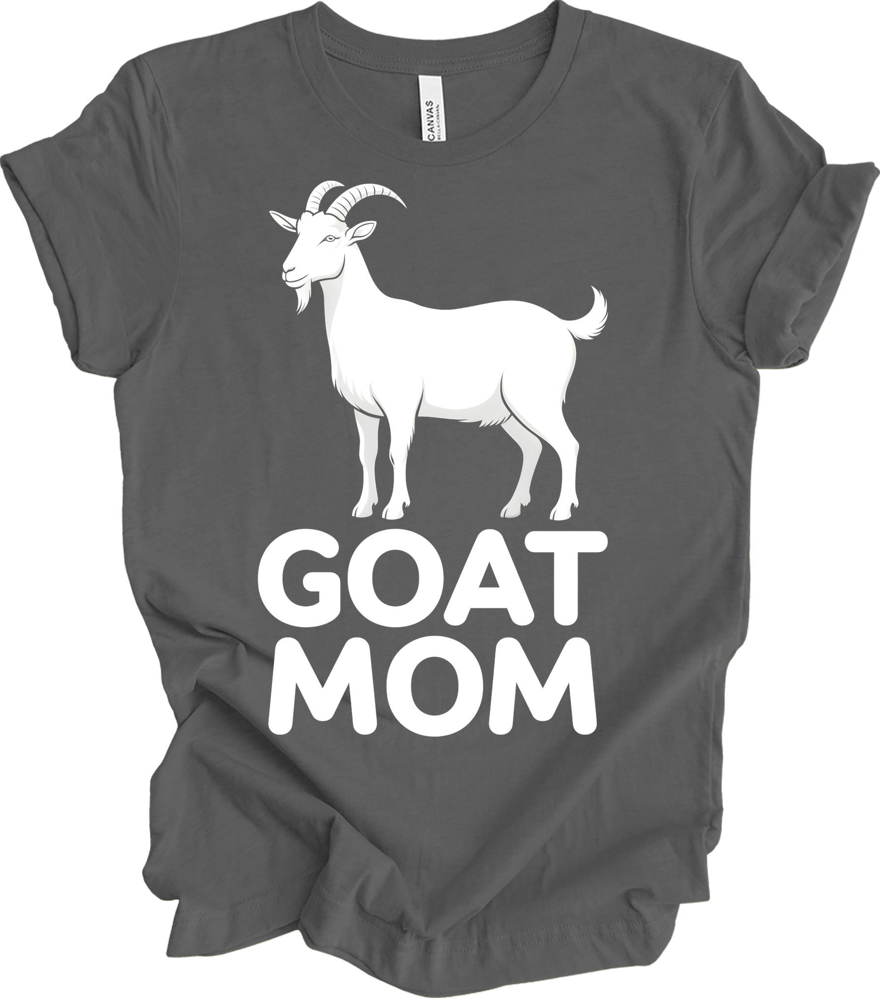 GOAT MOM for Women T-Shirt in Asphalt