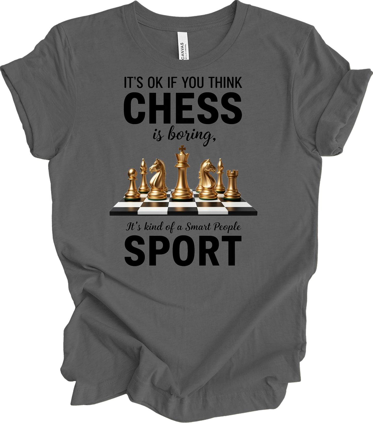 Chess : Checkmate Style T-Shirt in Asphalt