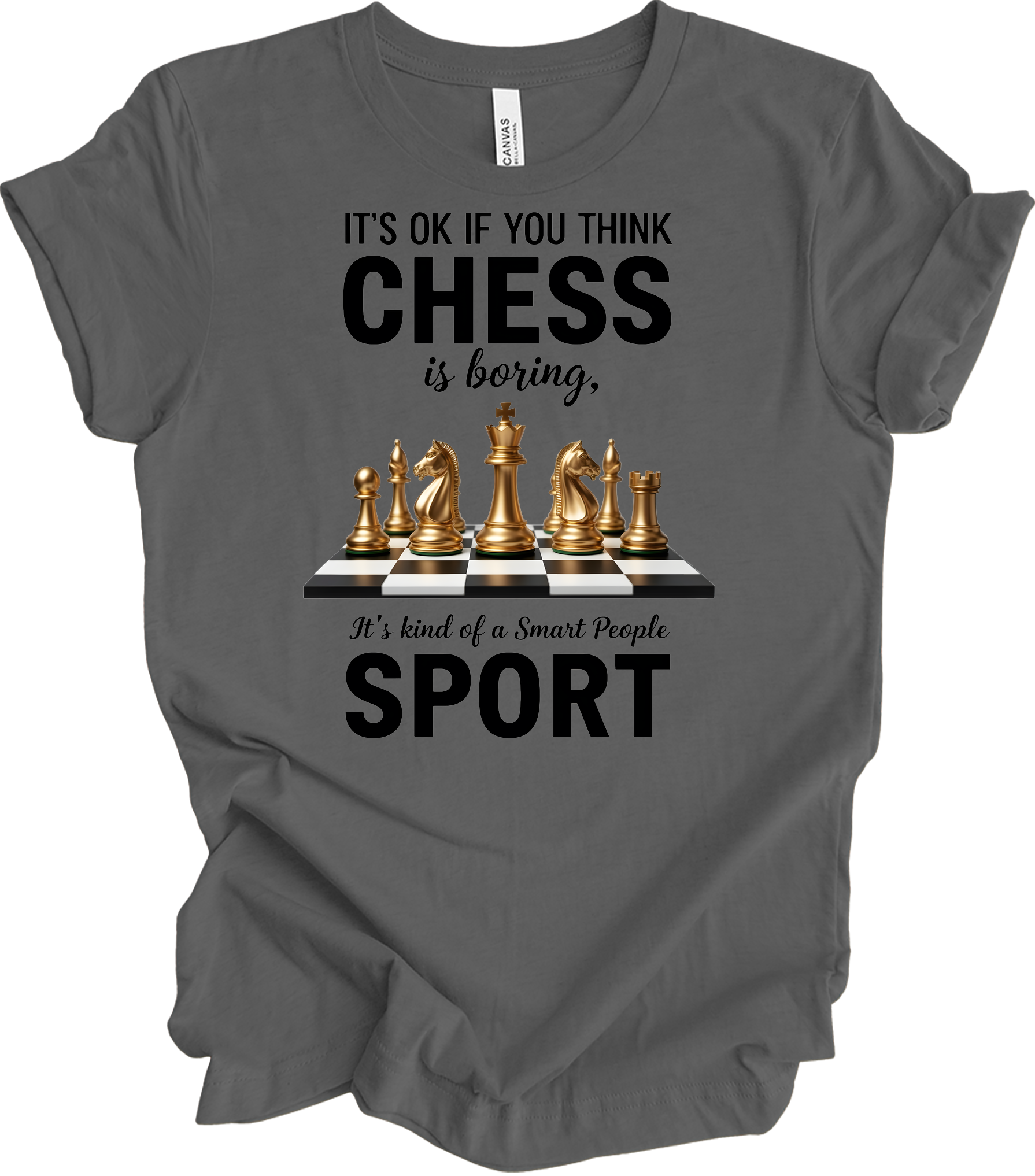 Chess : Checkmate Style T-Shirt in Asphalt