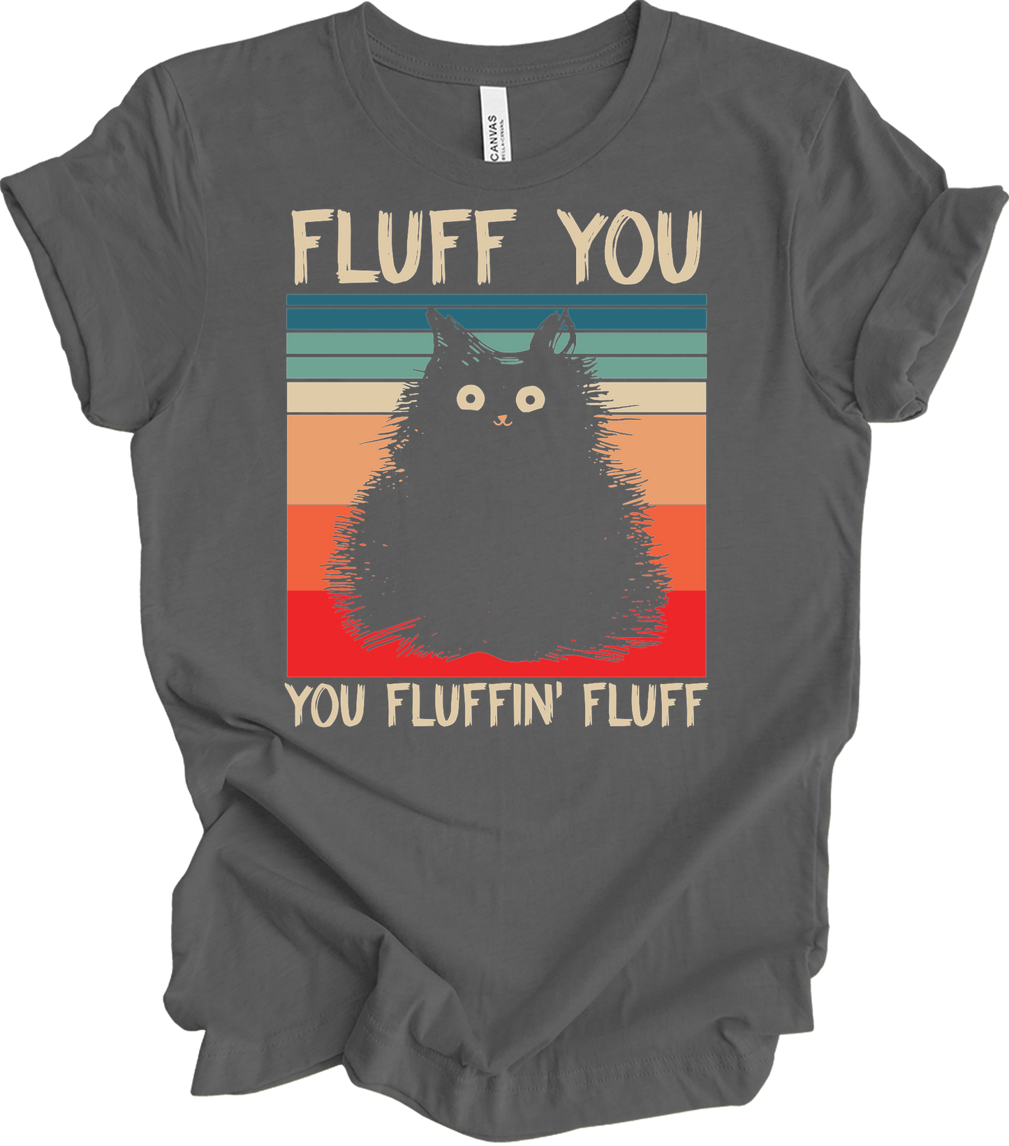 Fluff You You Fluffin' Fluff T-Shirt in Asphalt