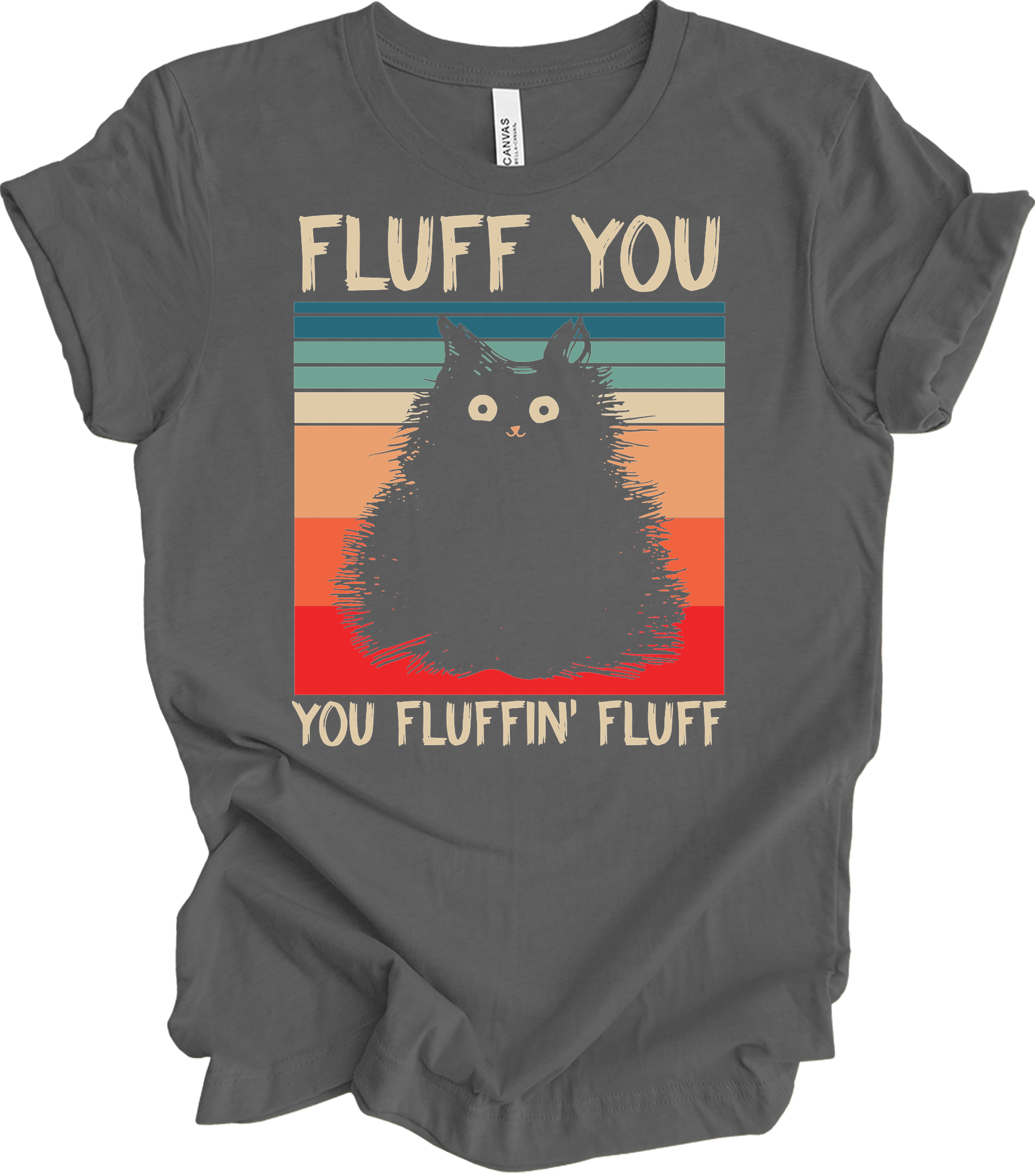Fluff You You Fluffin' Fluff T-Shirt in Asphalt