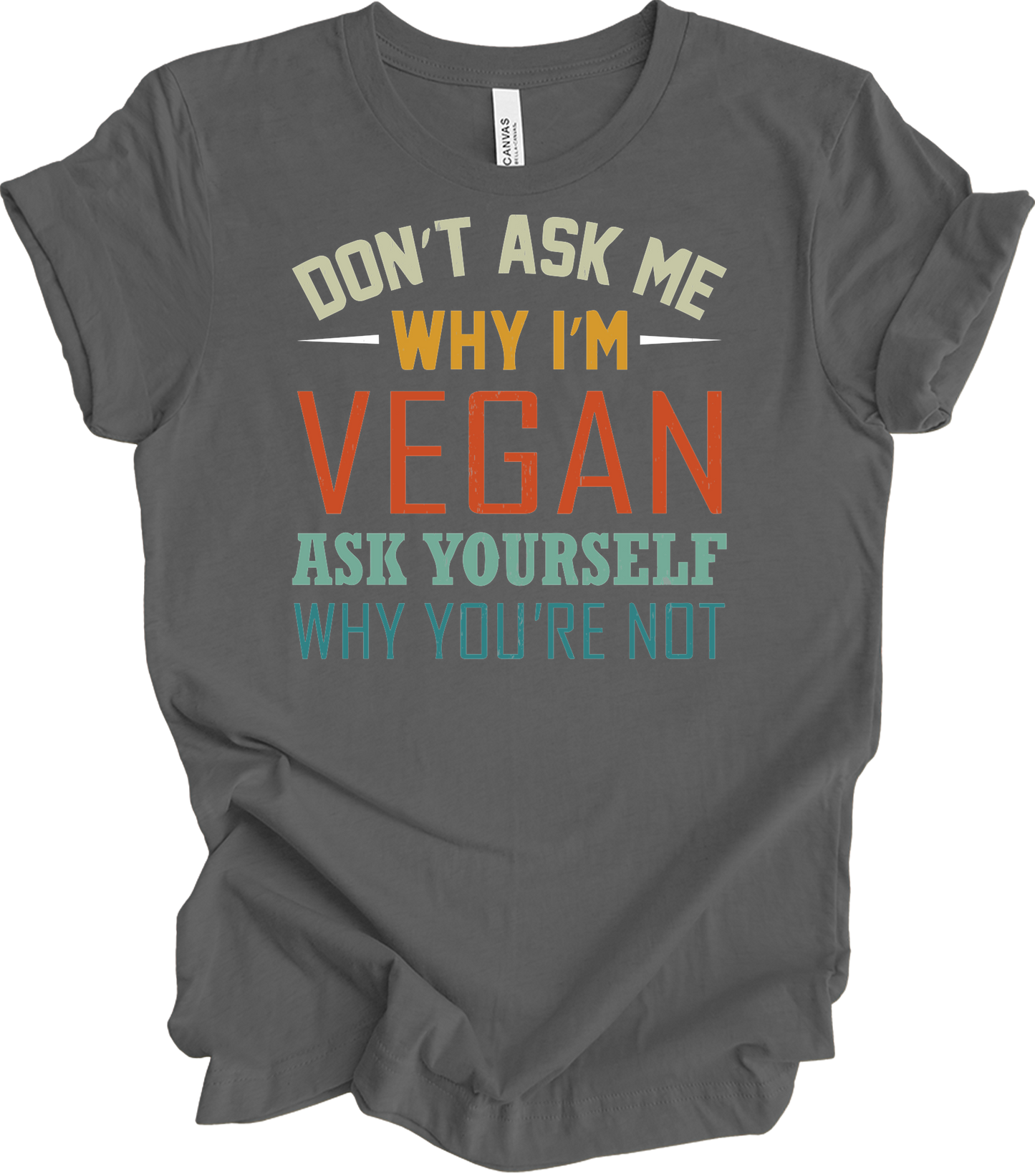 Don't Ask Me Vegan T-Shirt in Asphalt
