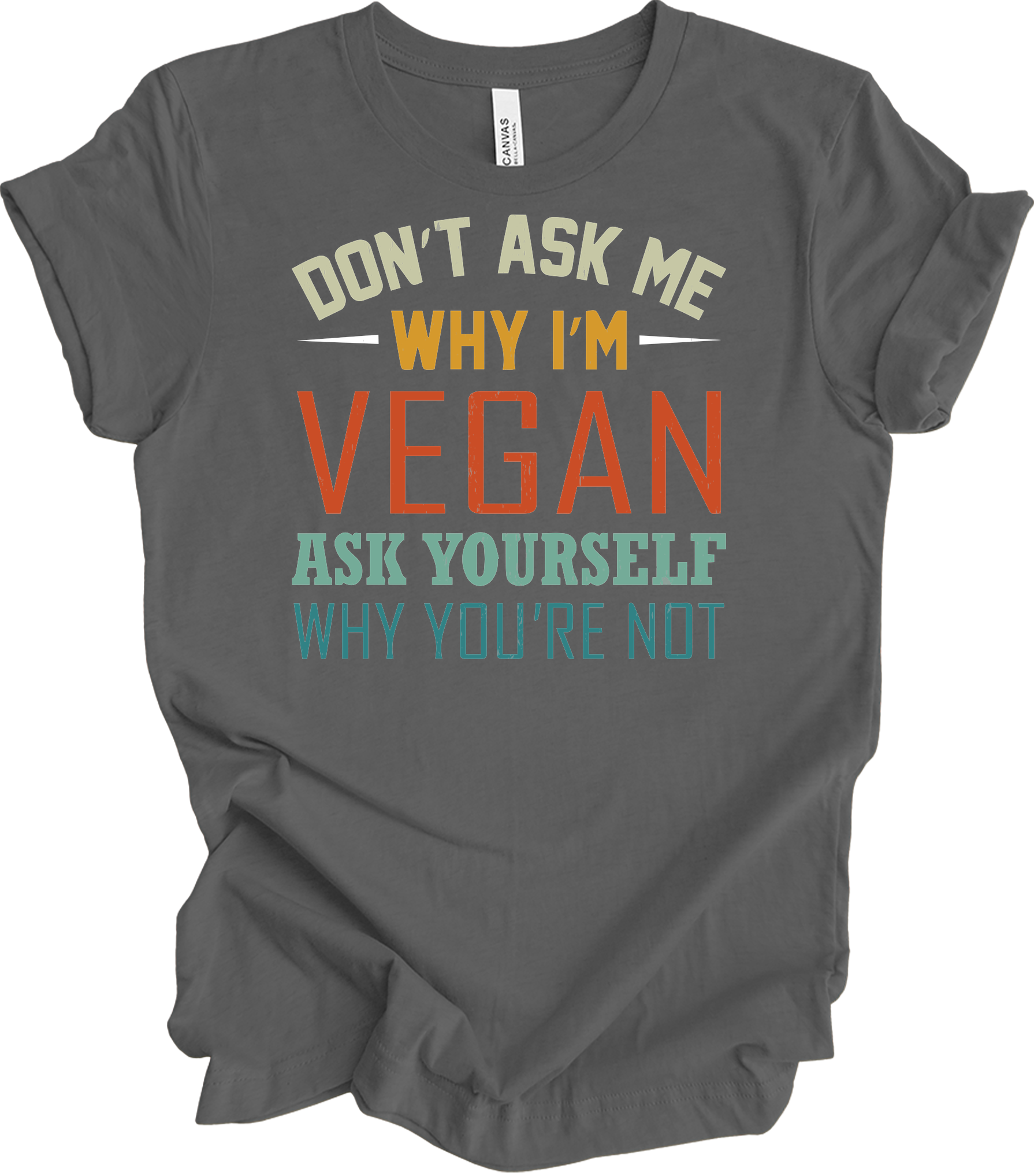 Don't Ask Me Vegan T-Shirt in Asphalt