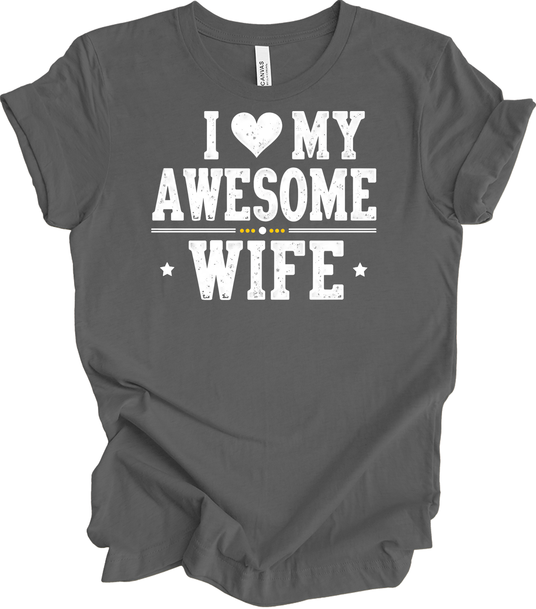 I Love My Awesome Wife T-Shirt in Asphalt
