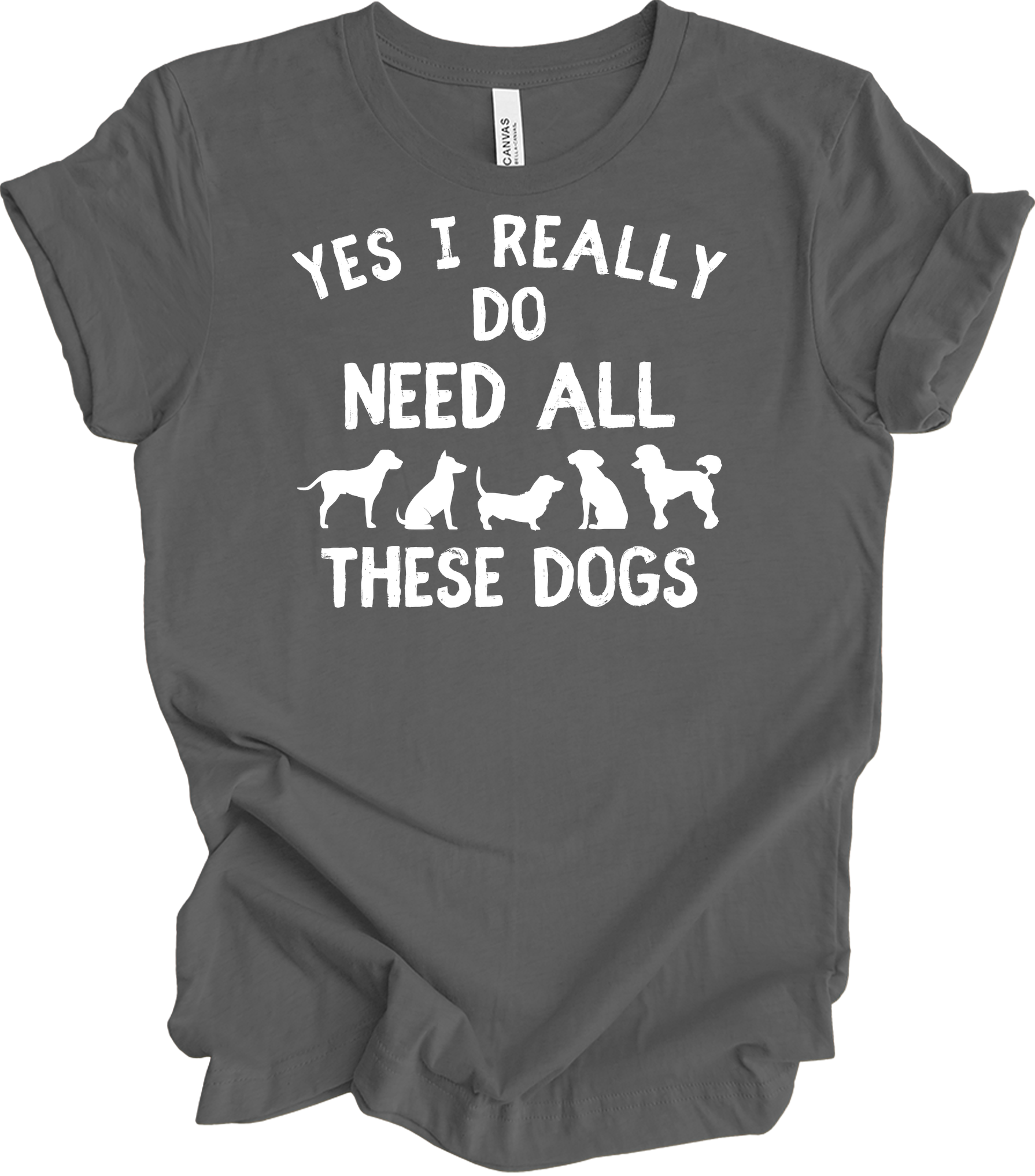 Need All These Dogs T-Shirt in Asphalt