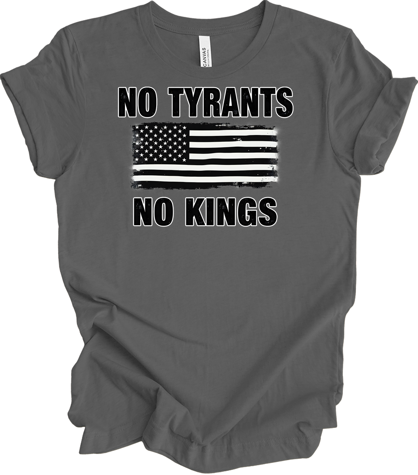 No Tyrants No Kings T-Shirt in Asphalt