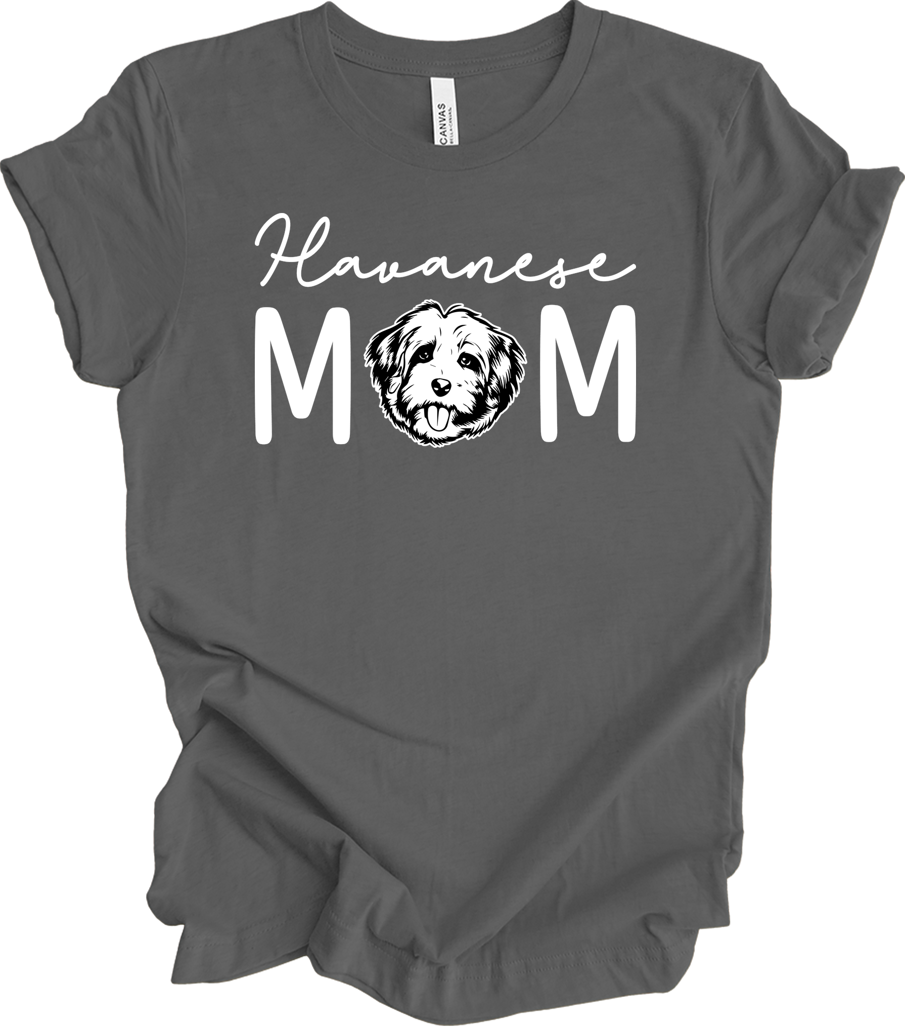 Havanese Mom Dog Lover T-Shirt in Asphalt