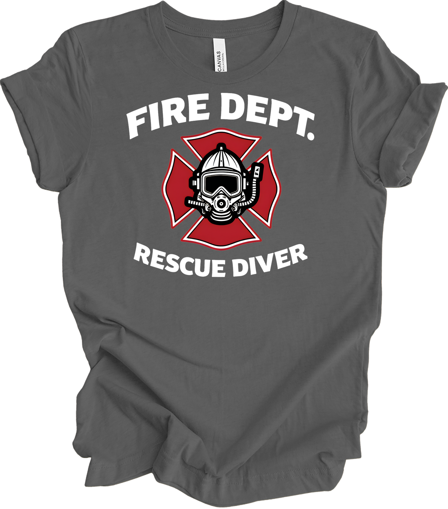 Fire Dept. Rescue Diver T-Shirt in Asphalt
