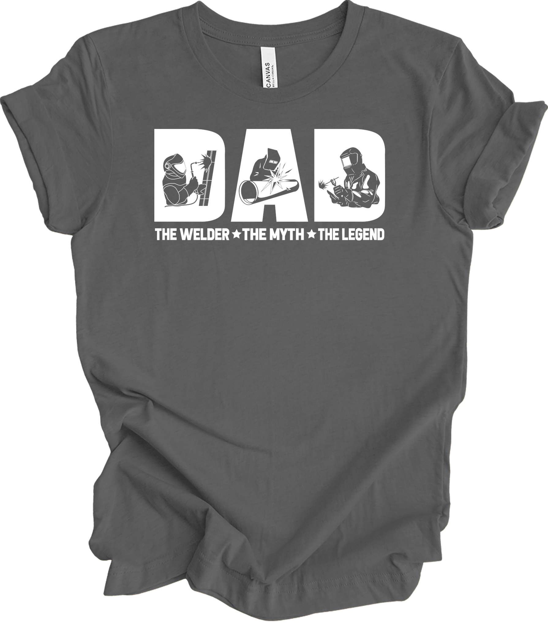 Welder Dad: Myth & Legend T-Shirt in Asphalt