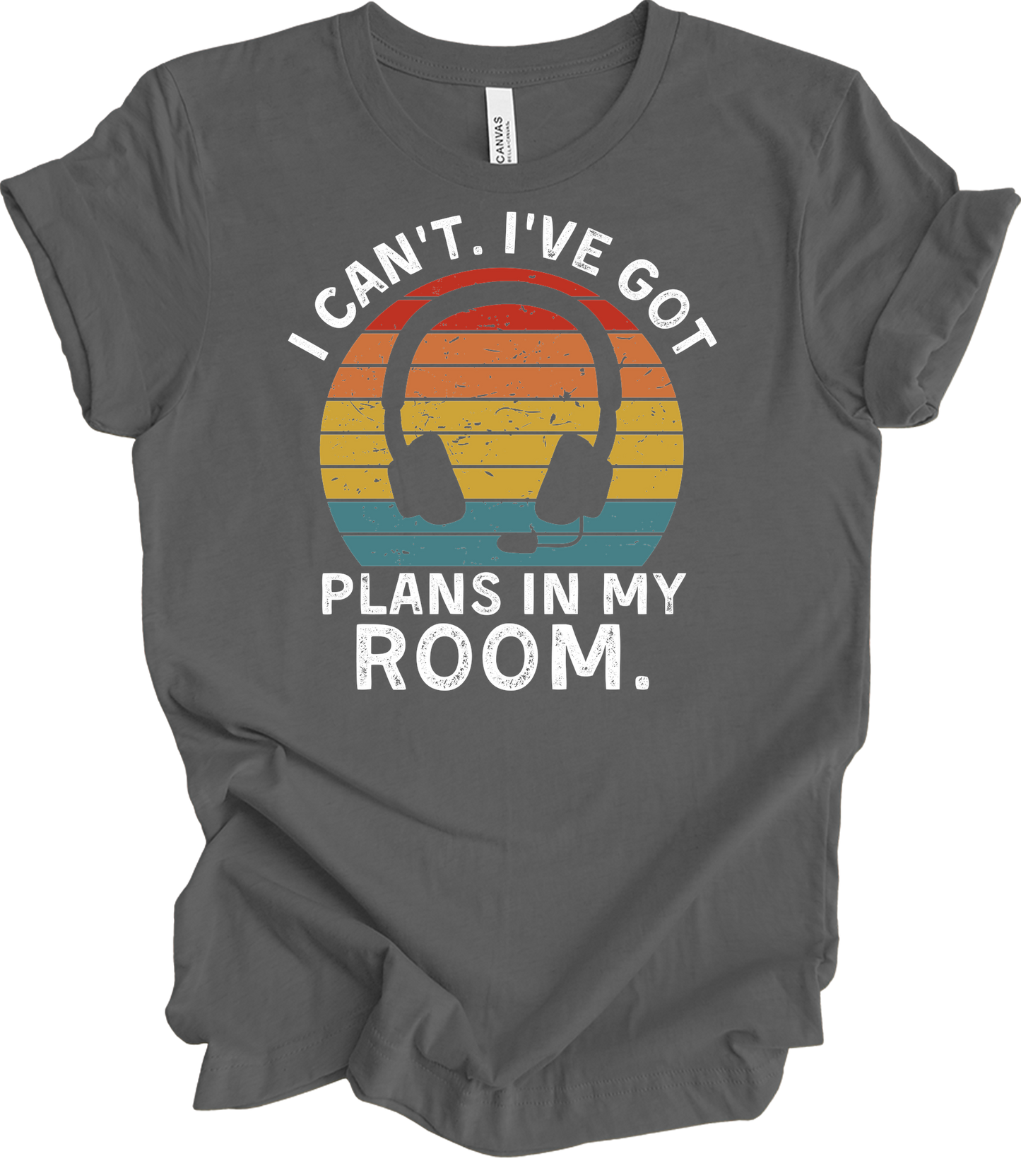 Plans In My Room Gamer T-Shirt in Asphalt