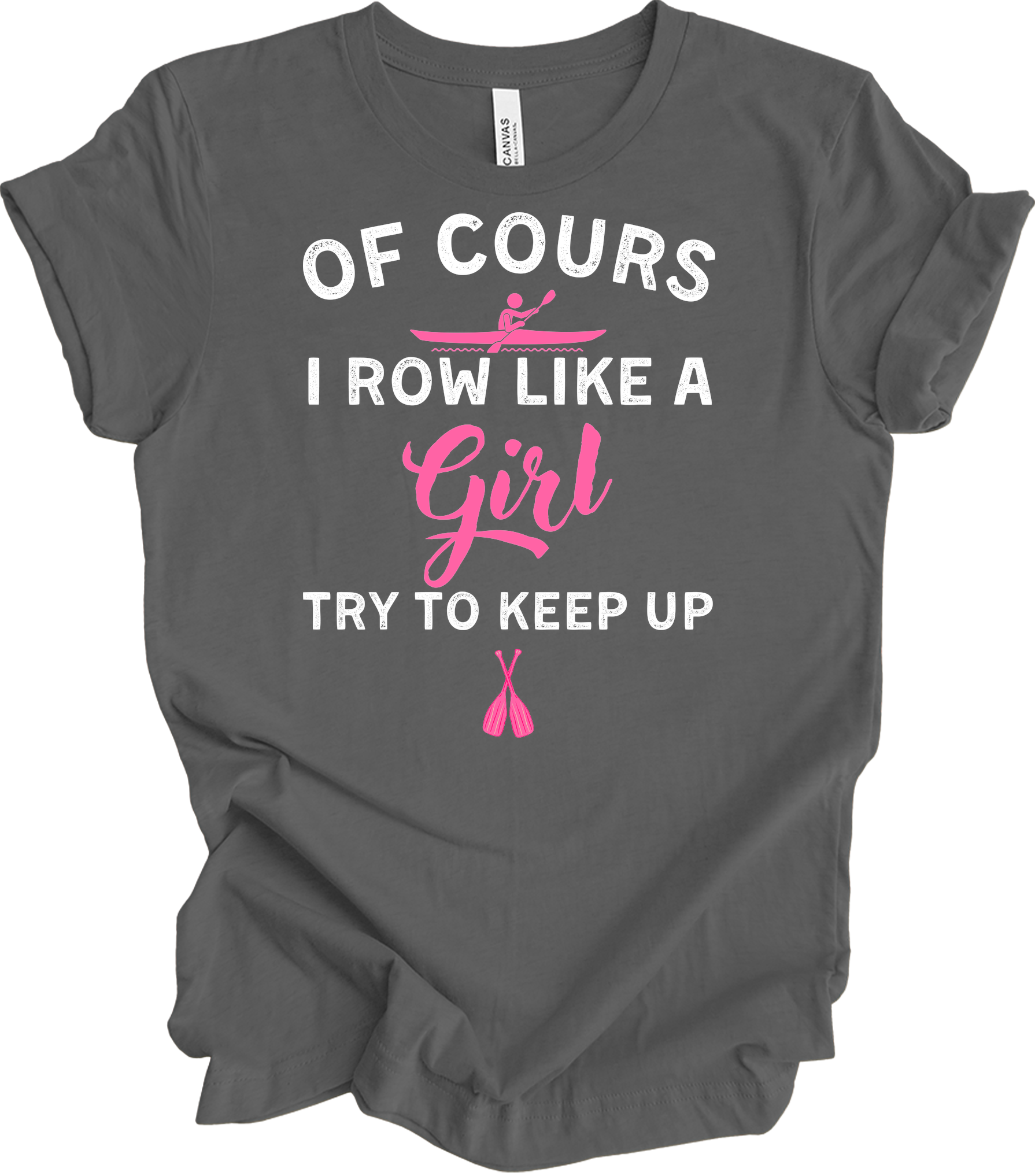 Row Like a Girl - Keep Up T-Shirt in Asphalt