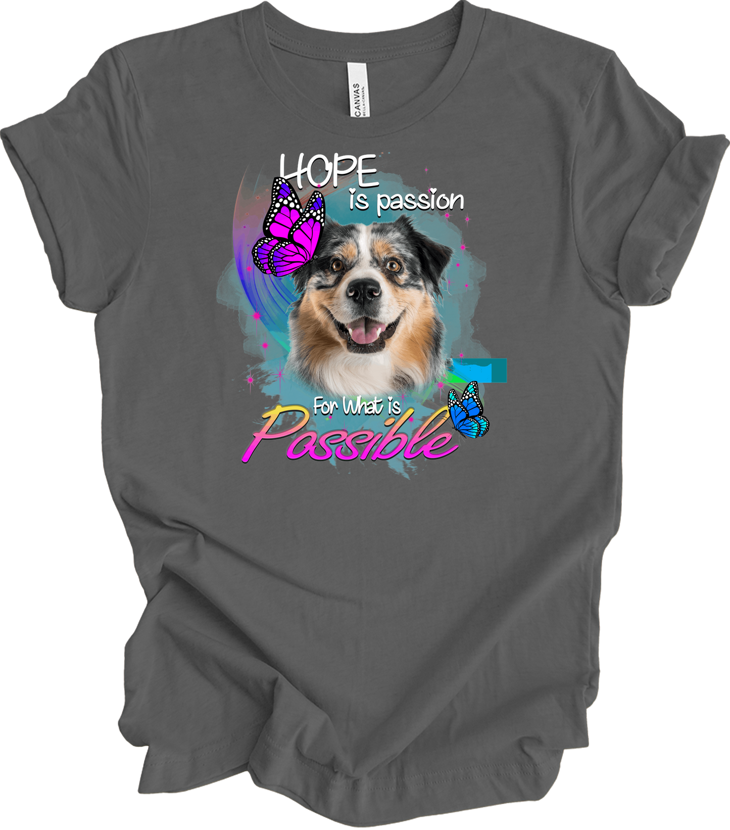 Aussie Shepherd Hope T-Shirt in Asphalt