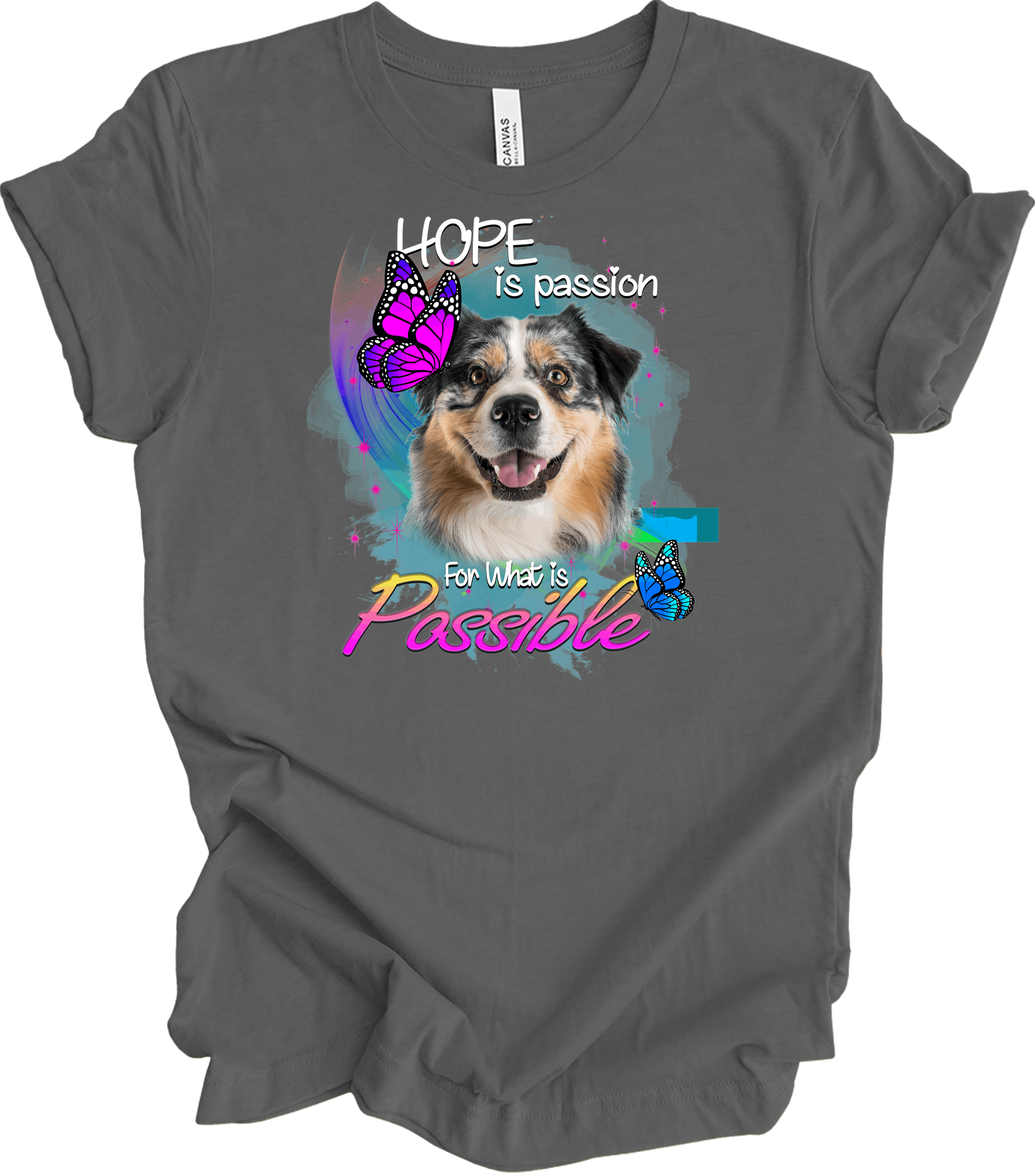 Aussie Shepherd Hope T-Shirt in Asphalt