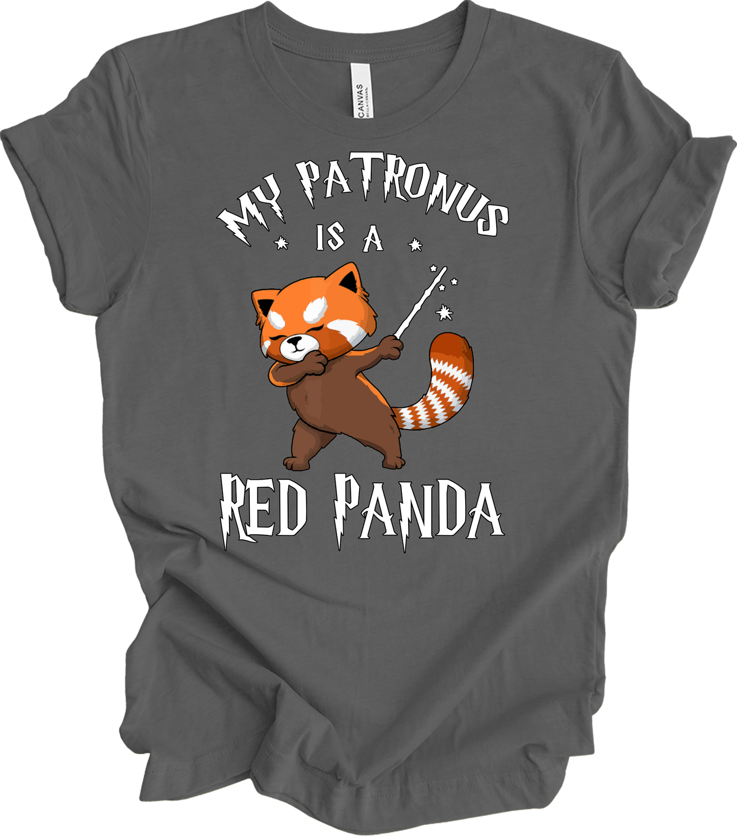 My Patronus Red Panda T-Shirt in Asphalt