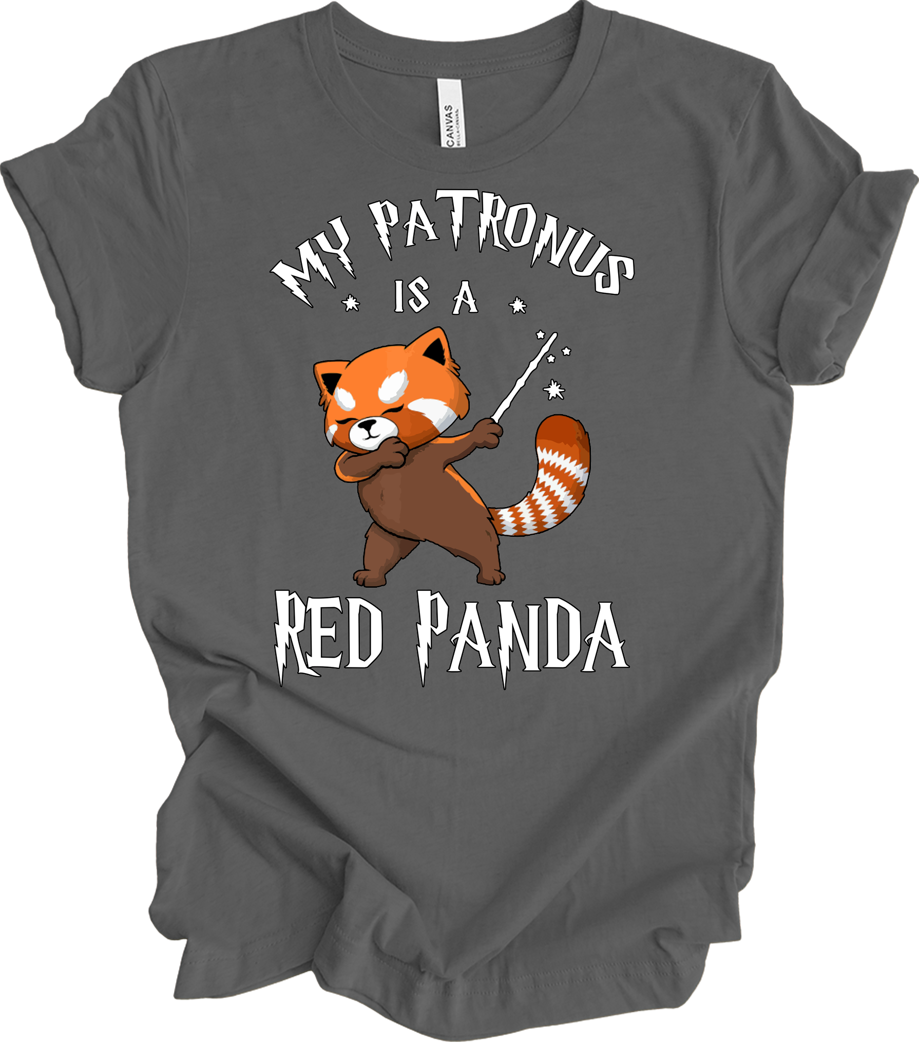 My Patronus Red Panda T-Shirt in Asphalt