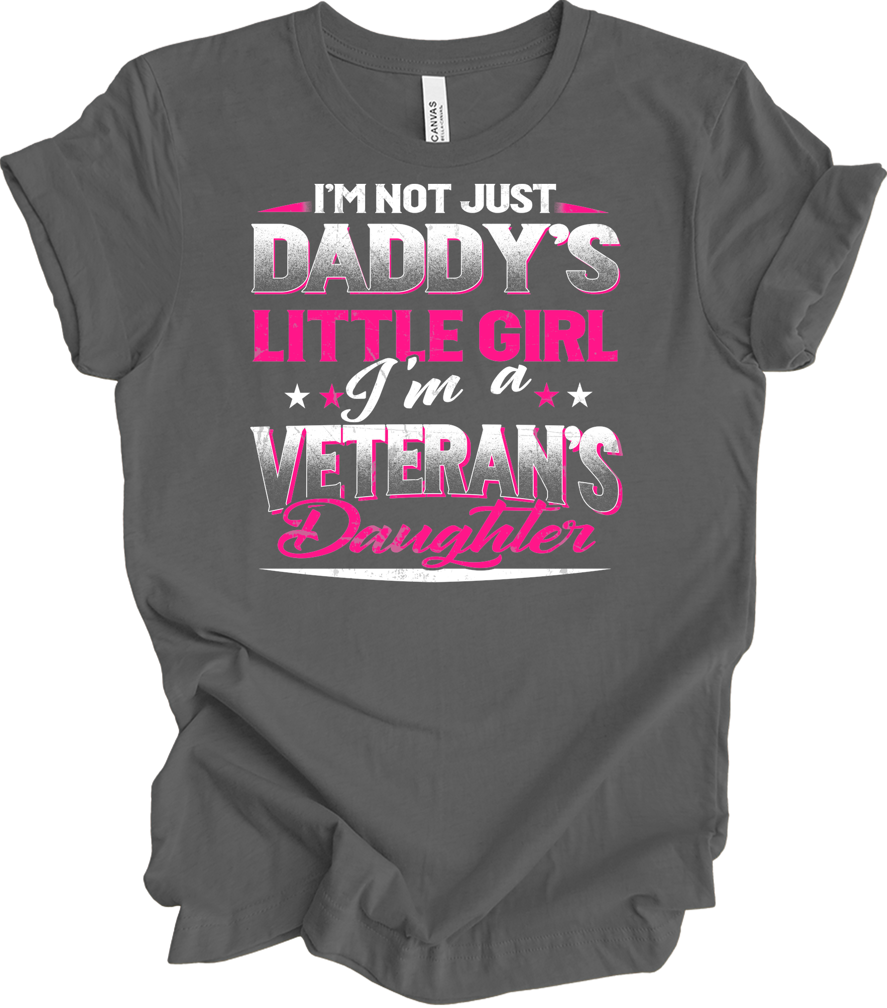 Veteran's Daughter Daddy's Little Girl T-Shirt in Asphalt