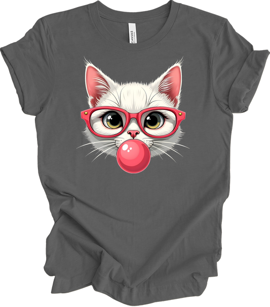 Cat Sunglasses & Bubblegum T-Shirt in Asphalt