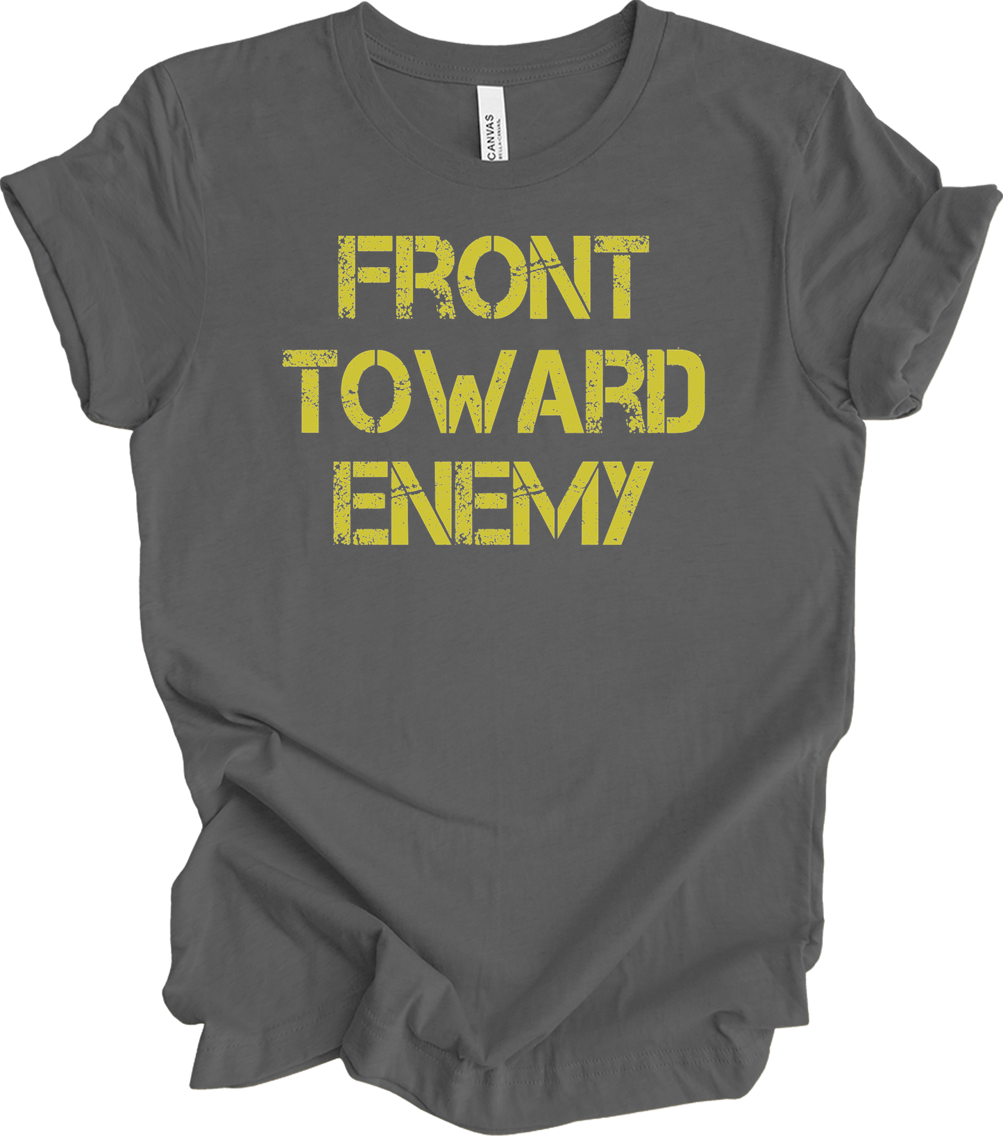 Front Toward Enemy T-Shirt in Asphalt