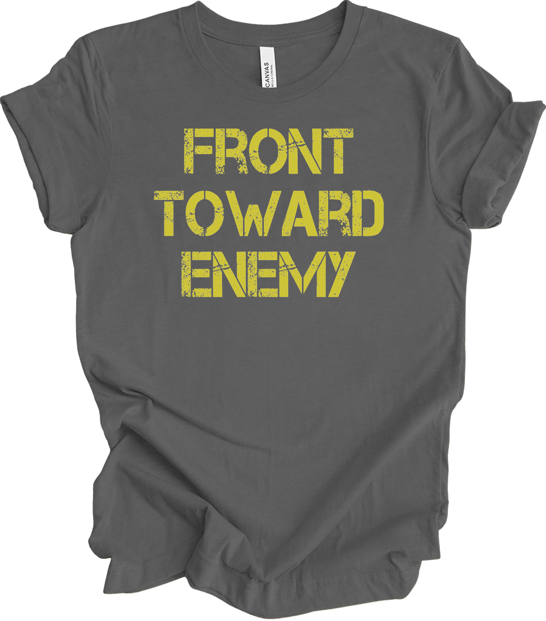Front Toward Enemy T-Shirt in Asphalt