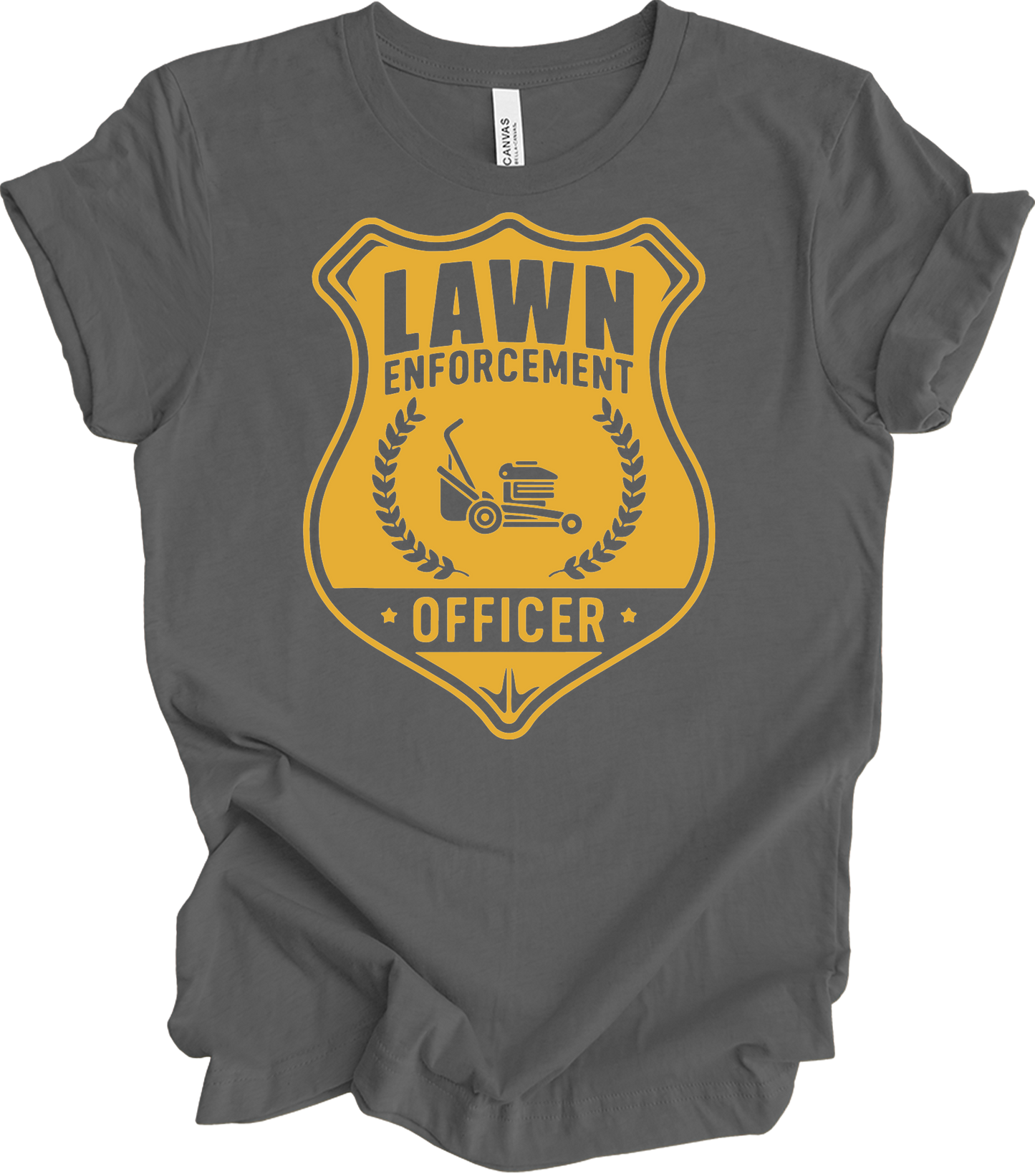 Lawn Enforcement Officer T-Shirt in Asphalt