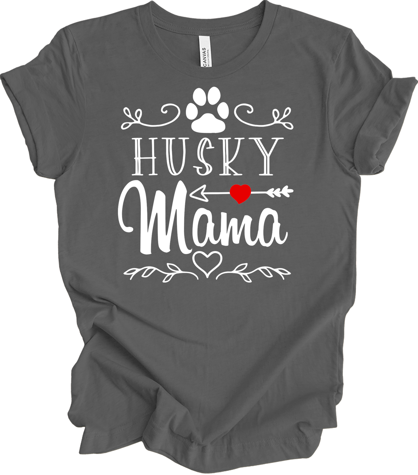 Husky Mama - Dog Lover Gift T-Shirt in Asphalt