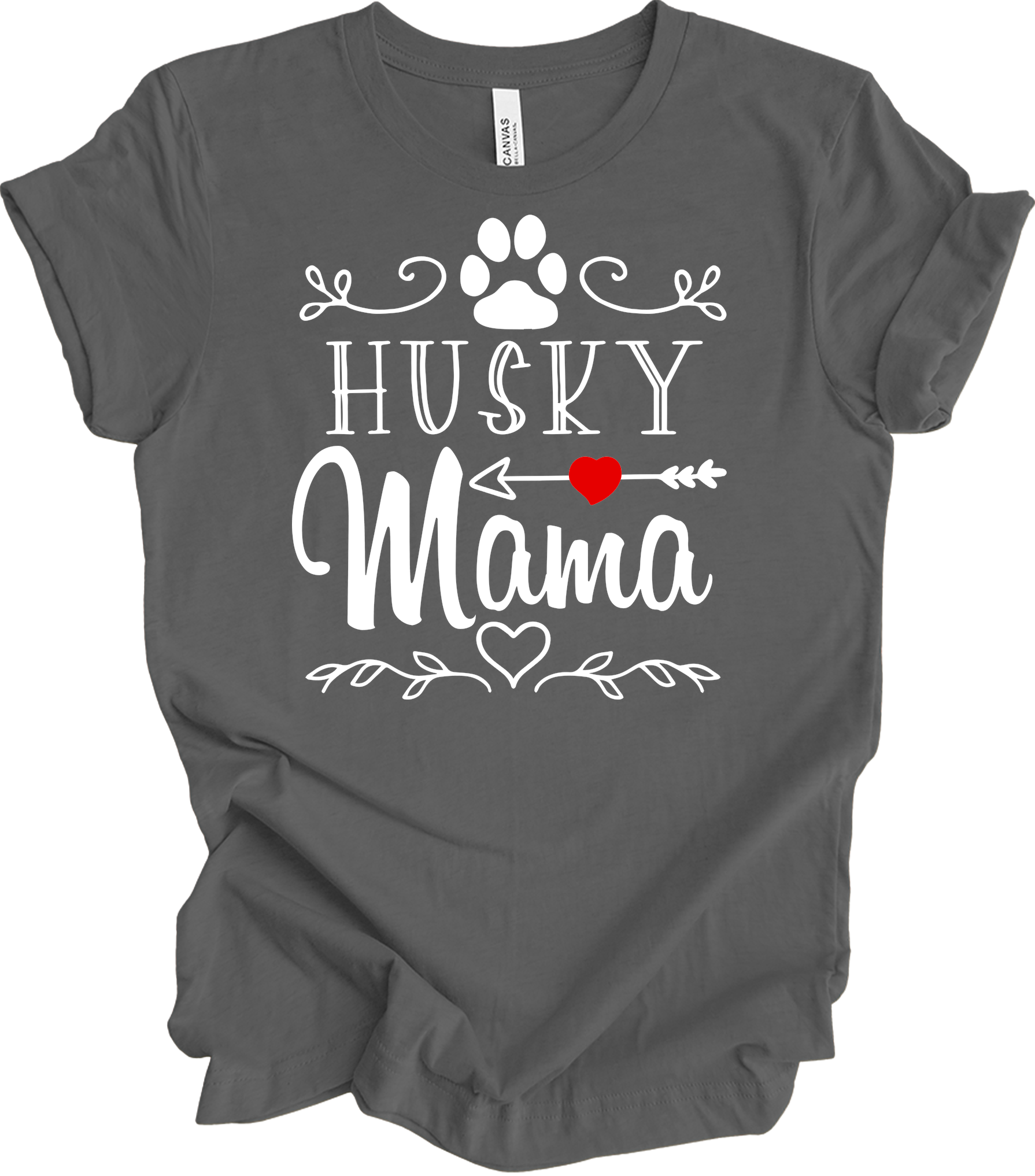 Husky Mama - Dog Lover Gift T-Shirt in Asphalt