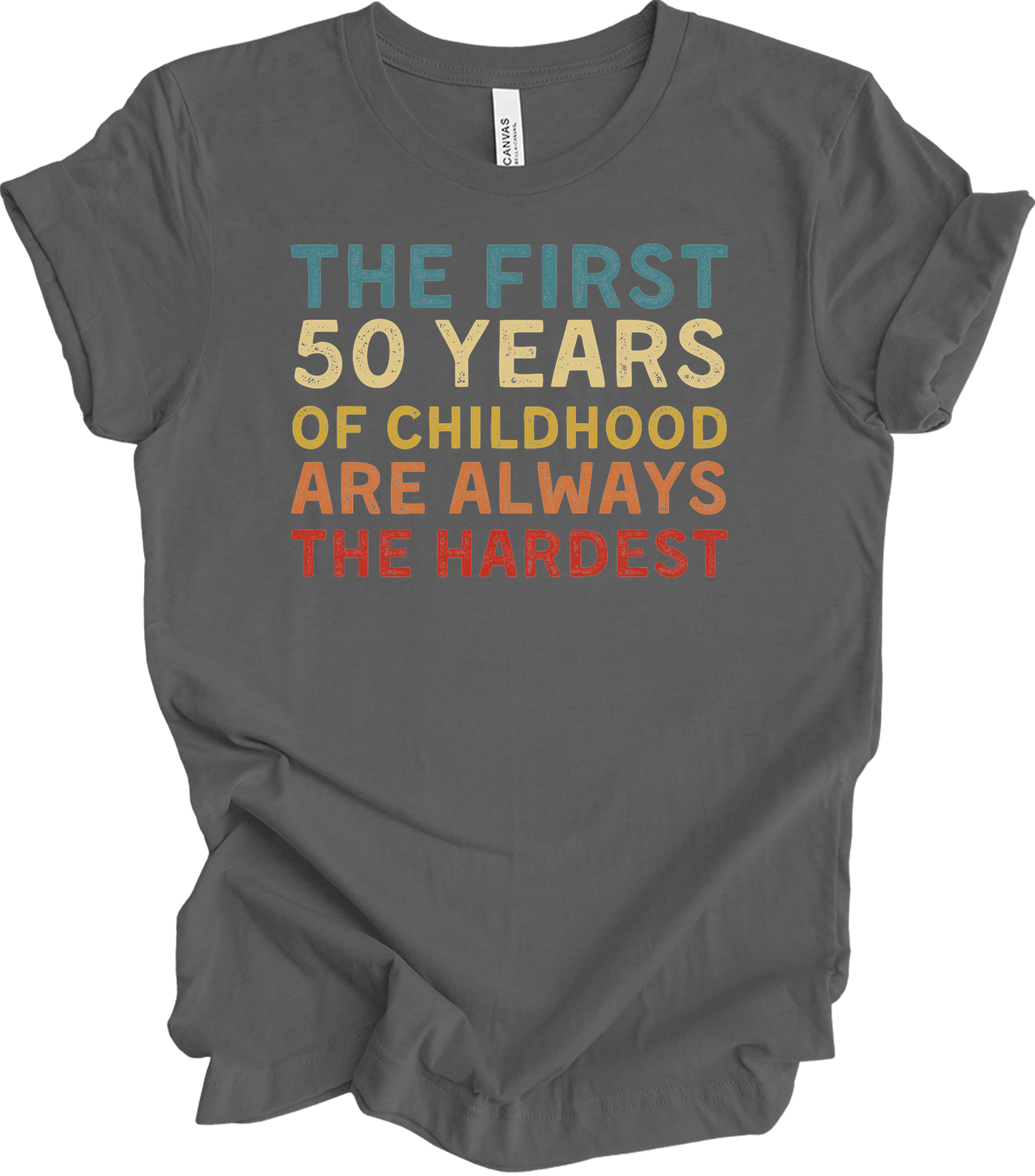 50 Years of Childhood T-Shirt in Asphalt