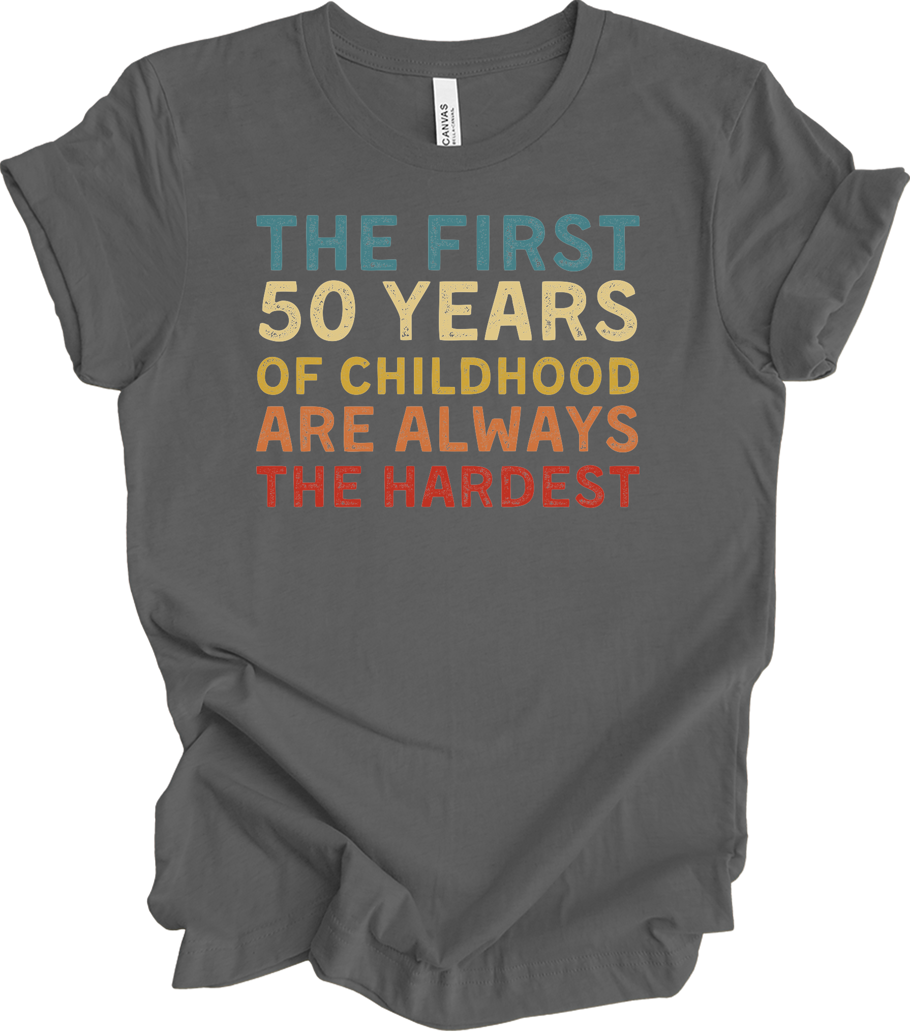 50 Years of Childhood T-Shirt in Asphalt
