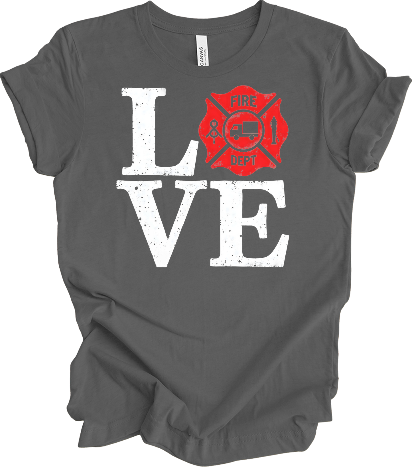 LOVE Fire Dept Las Vegas T-Shirt in Asphalt