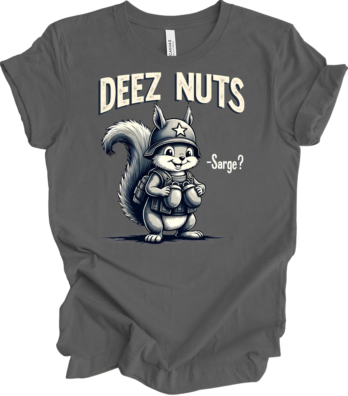 Funny 'Deez Nuts' T-Shirt in Asphalt