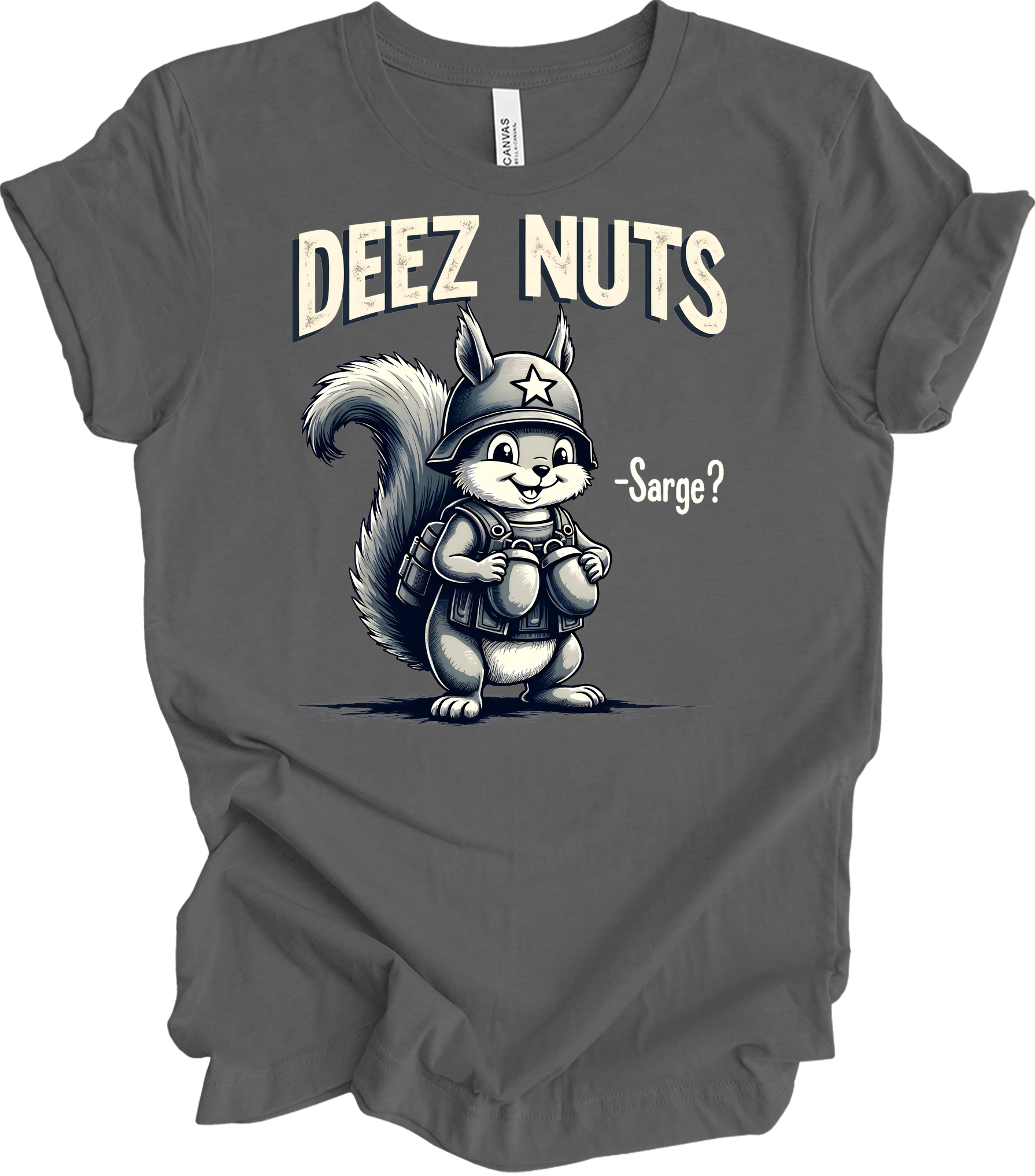 Funny 'Deez Nuts' T-Shirt in Asphalt