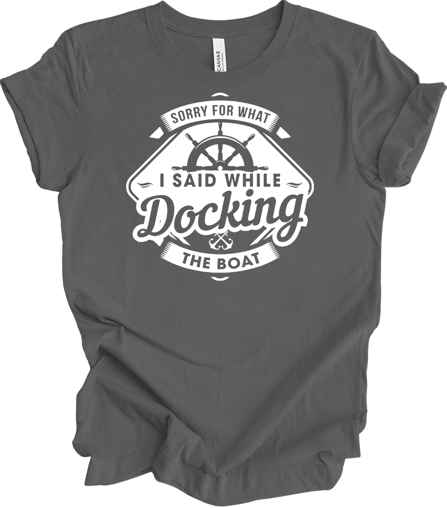 Boat Captain - Funny Docking Boat T-Shirt in Asphalt