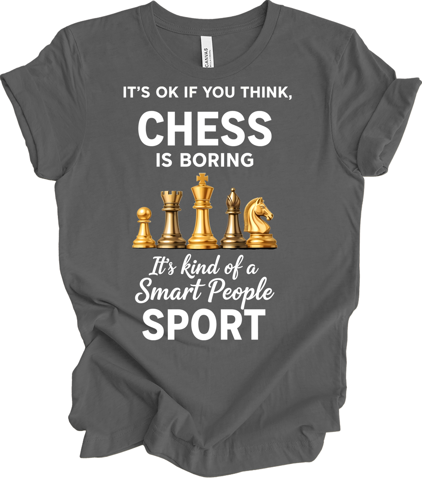 Chess Smart People Sport T-Shirt in Asphalt