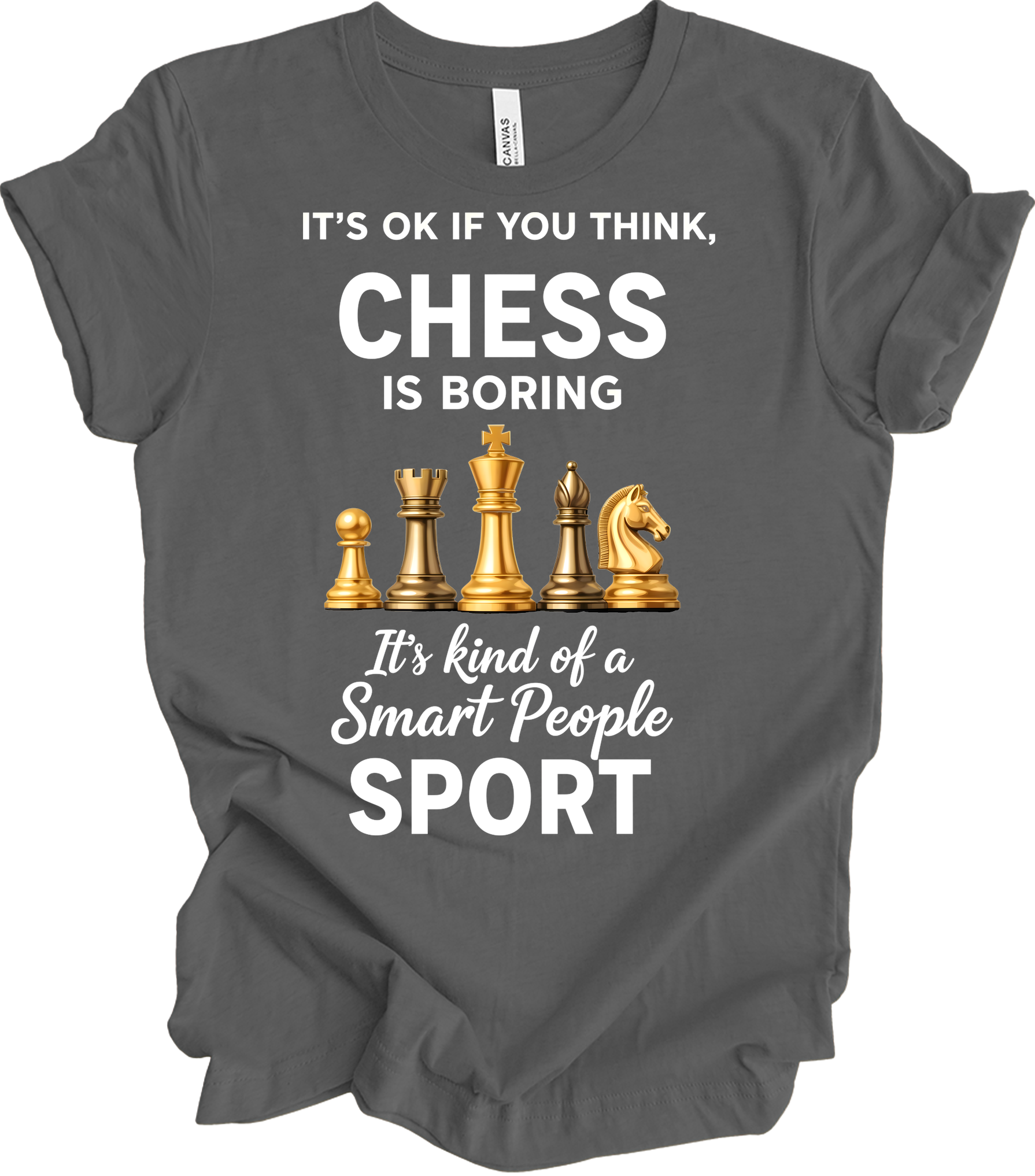 Chess Smart People Sport T-Shirt in Asphalt