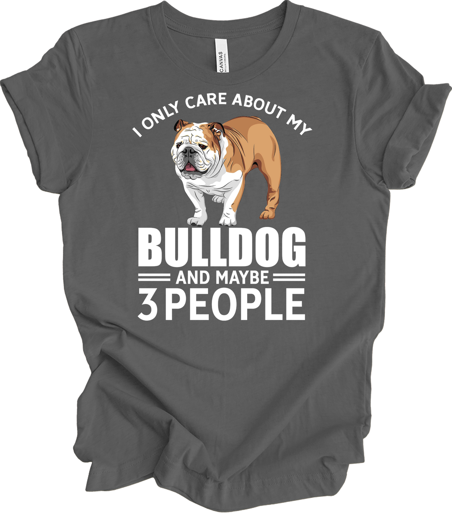 English Bulldog Graphic - Bulldog Owner Gift T-Shirt in Asphalt
