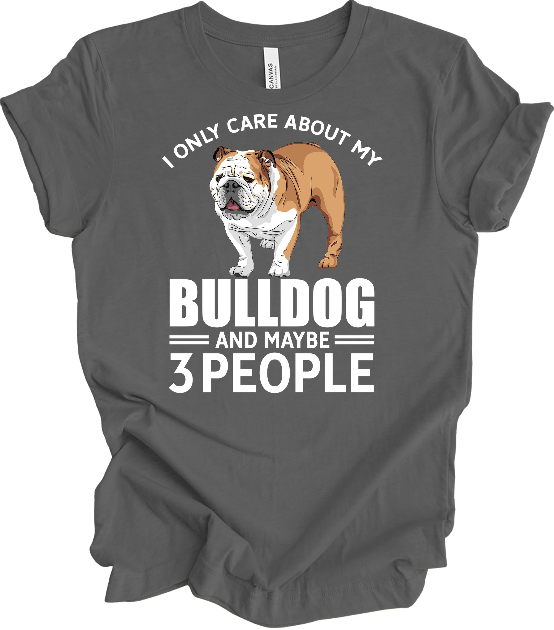 English Bulldog Graphic - Bulldog Owner Gift T-Shirt in Asphalt
