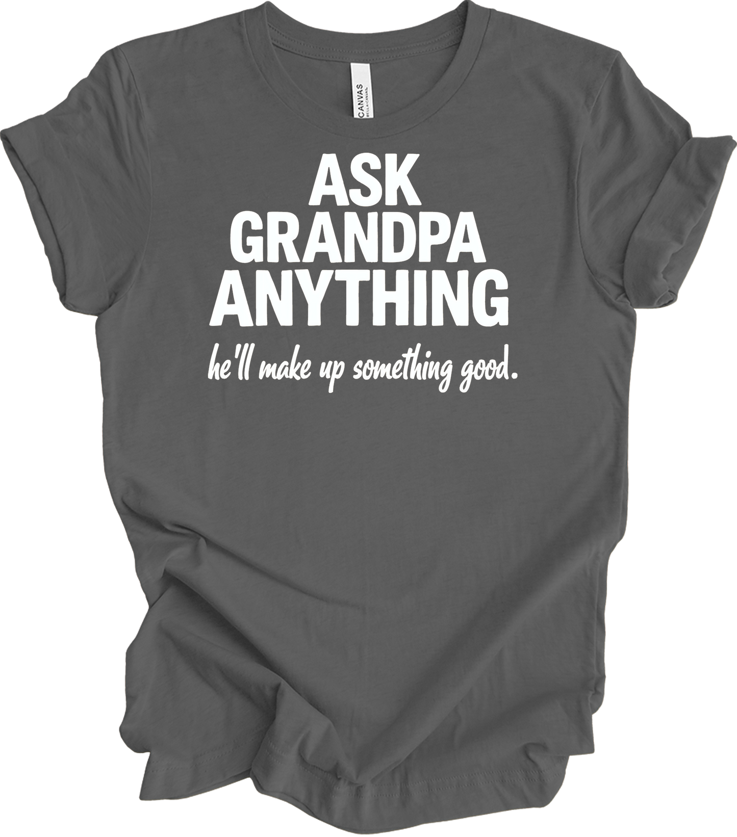 Ask Grandpa Anything T-Shirt in Asphalt