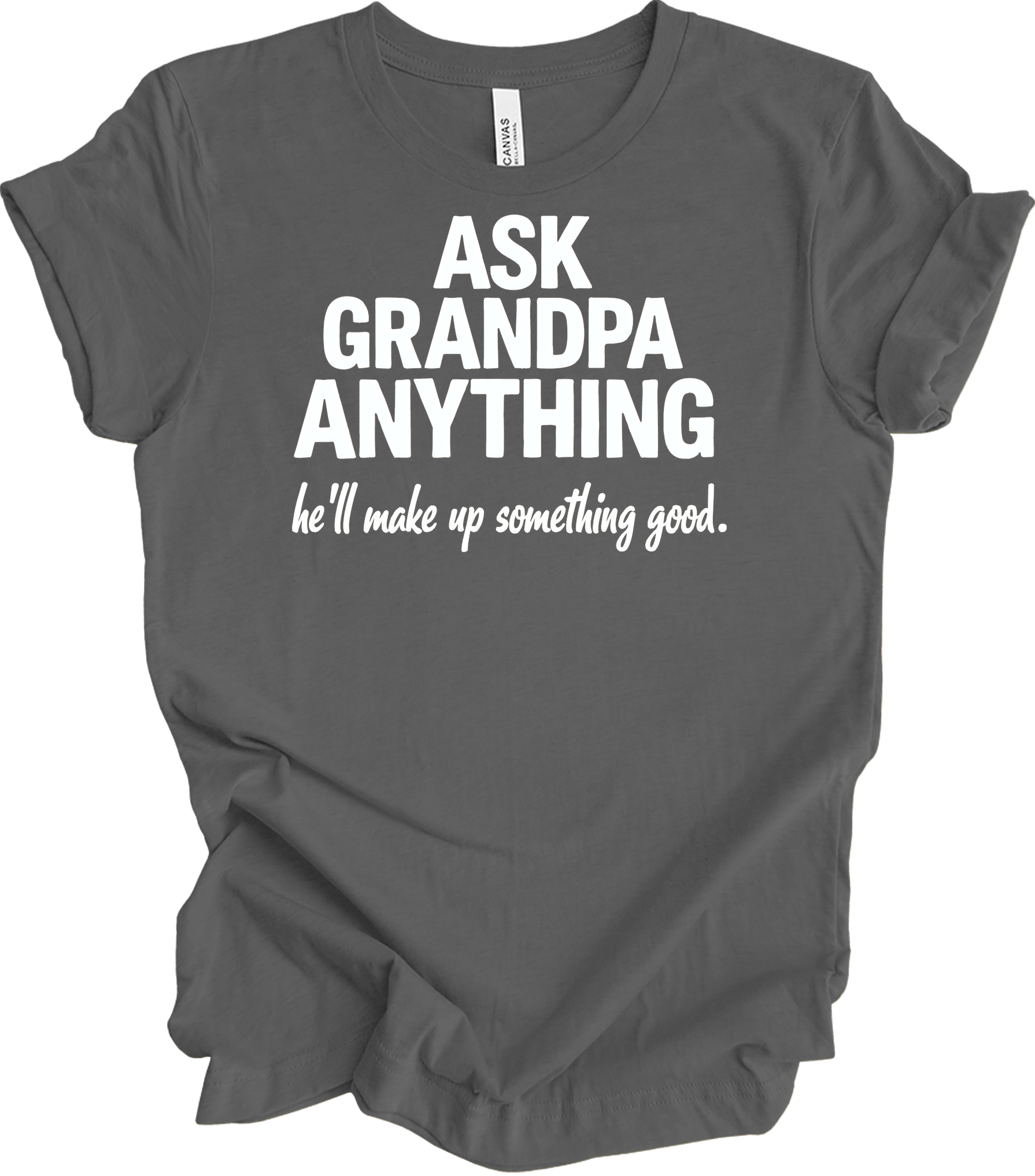 Ask Grandpa Anything T-Shirt in Asphalt