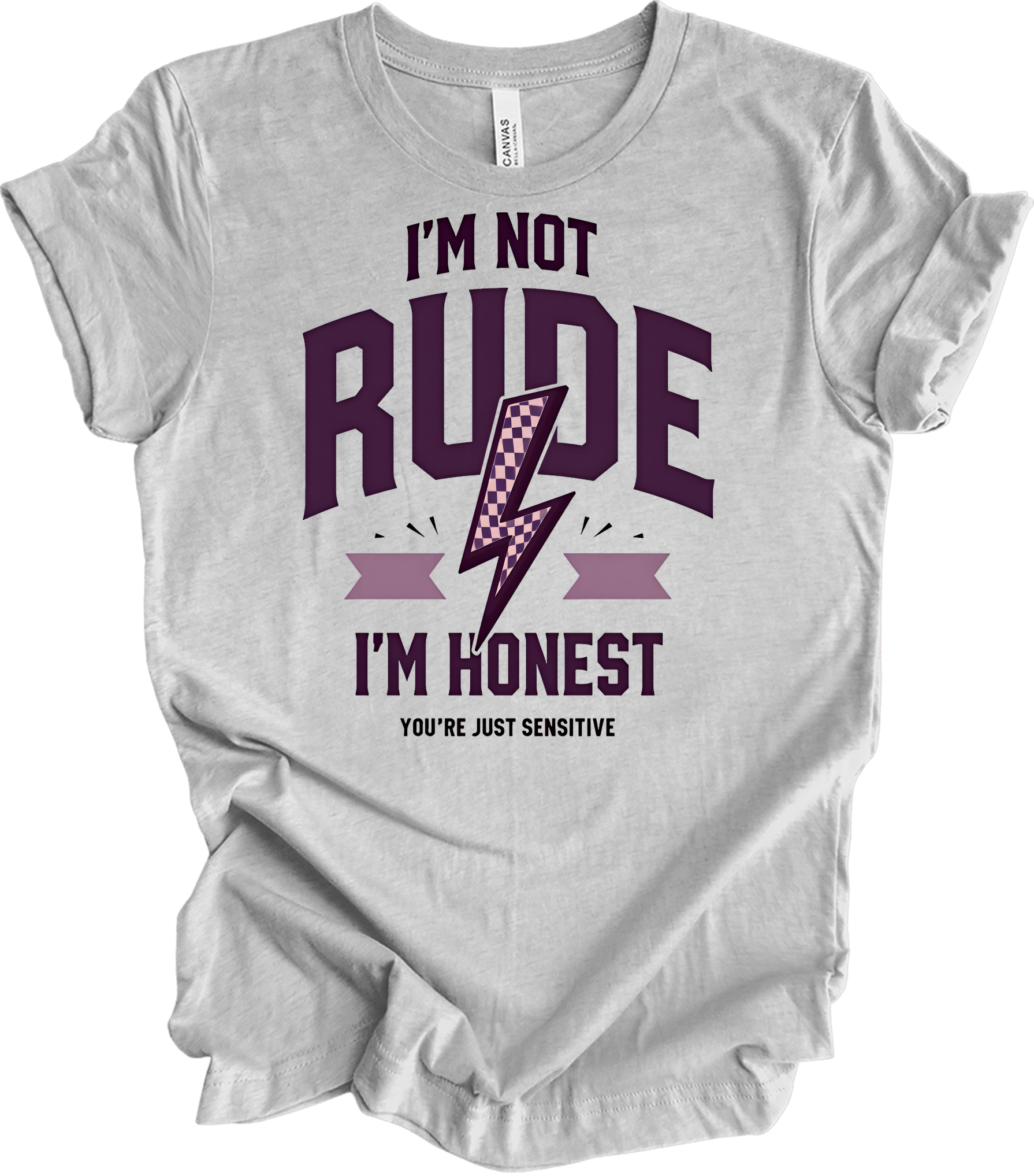 I'm Not Rude I'm Honest T-Shirt in Athletic Heather