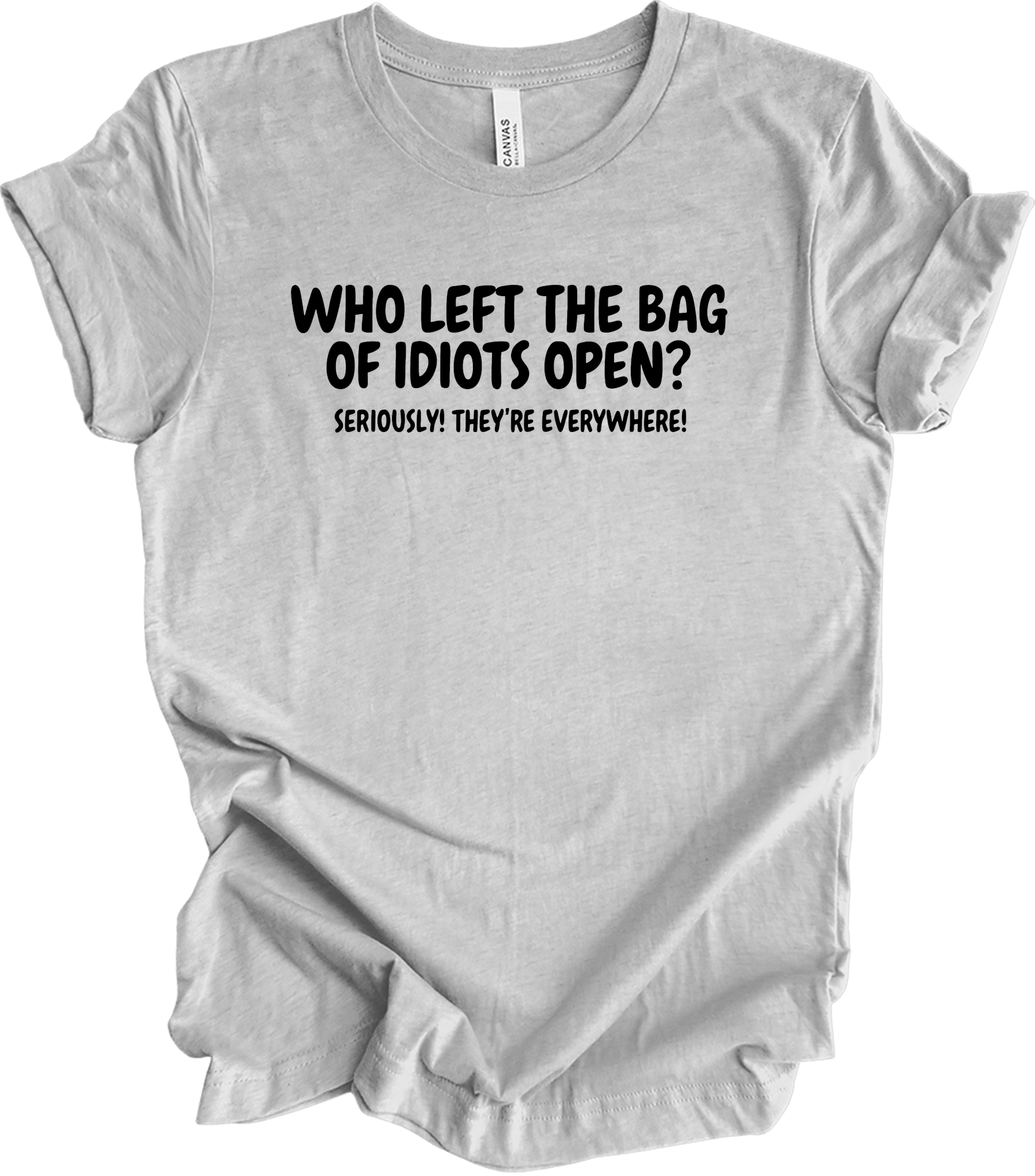Bag of Idiots Open T-Shirt in Athletic Heather