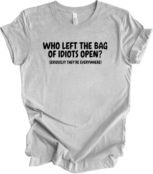 Bag of Idiots Open T-Shirt in Athletic Heather