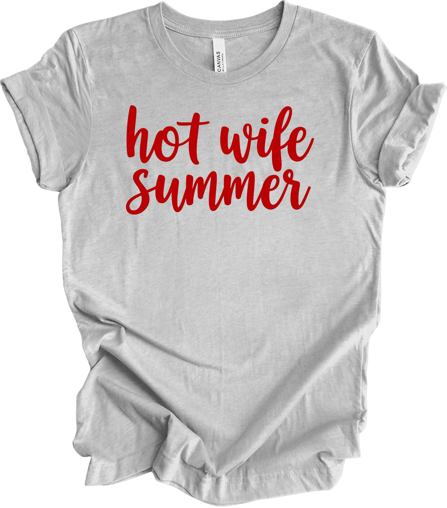 Hot Wife Summer - Fun & Stylish T-Shirt in Athletic Heather