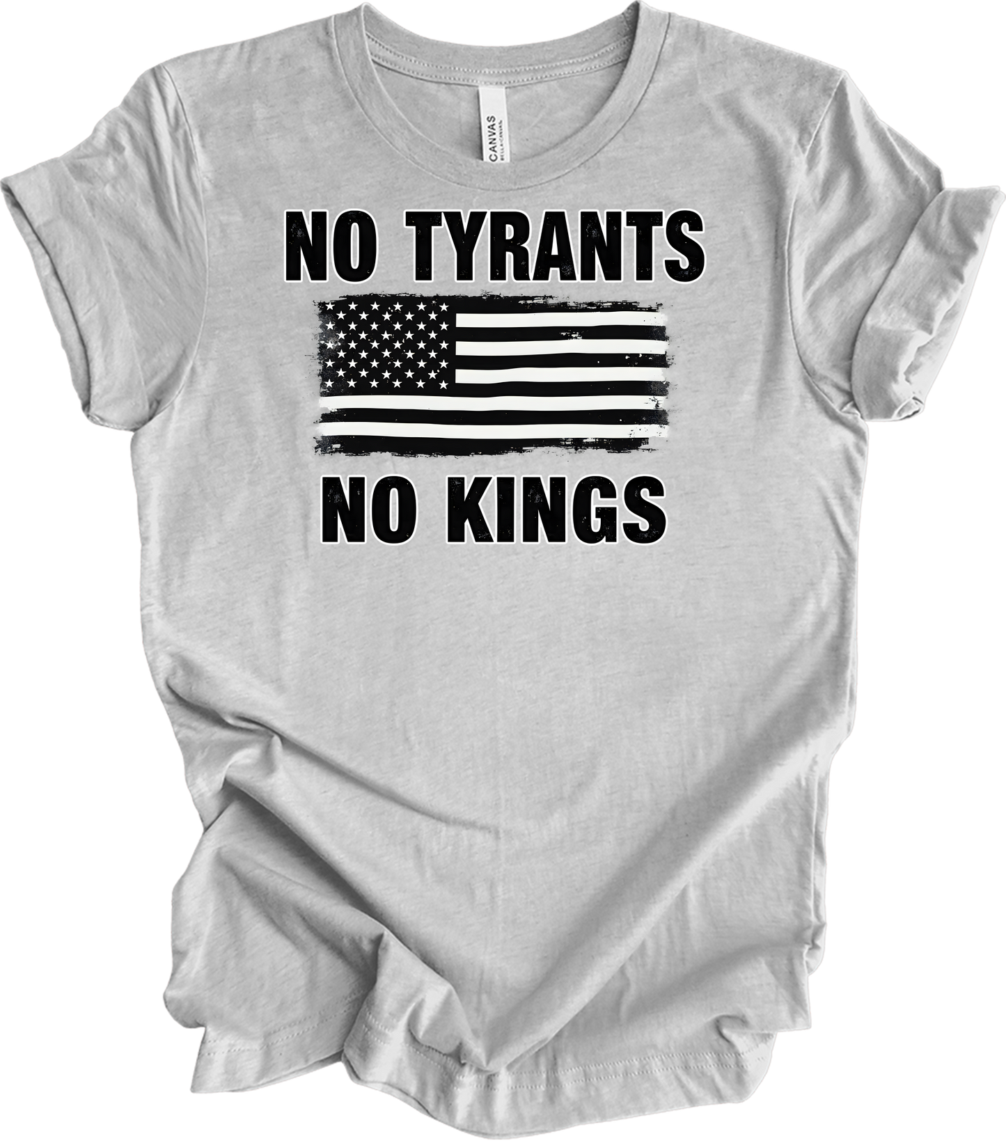 No Tyrants No Kings T-Shirt in Athletic Heather