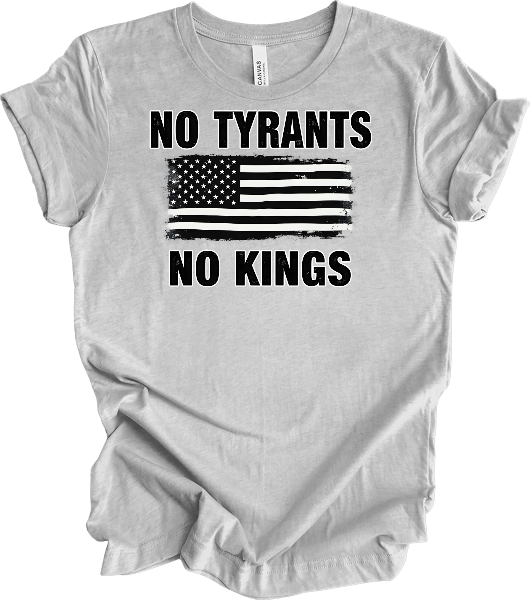 No Tyrants No Kings T-Shirt in Athletic Heather