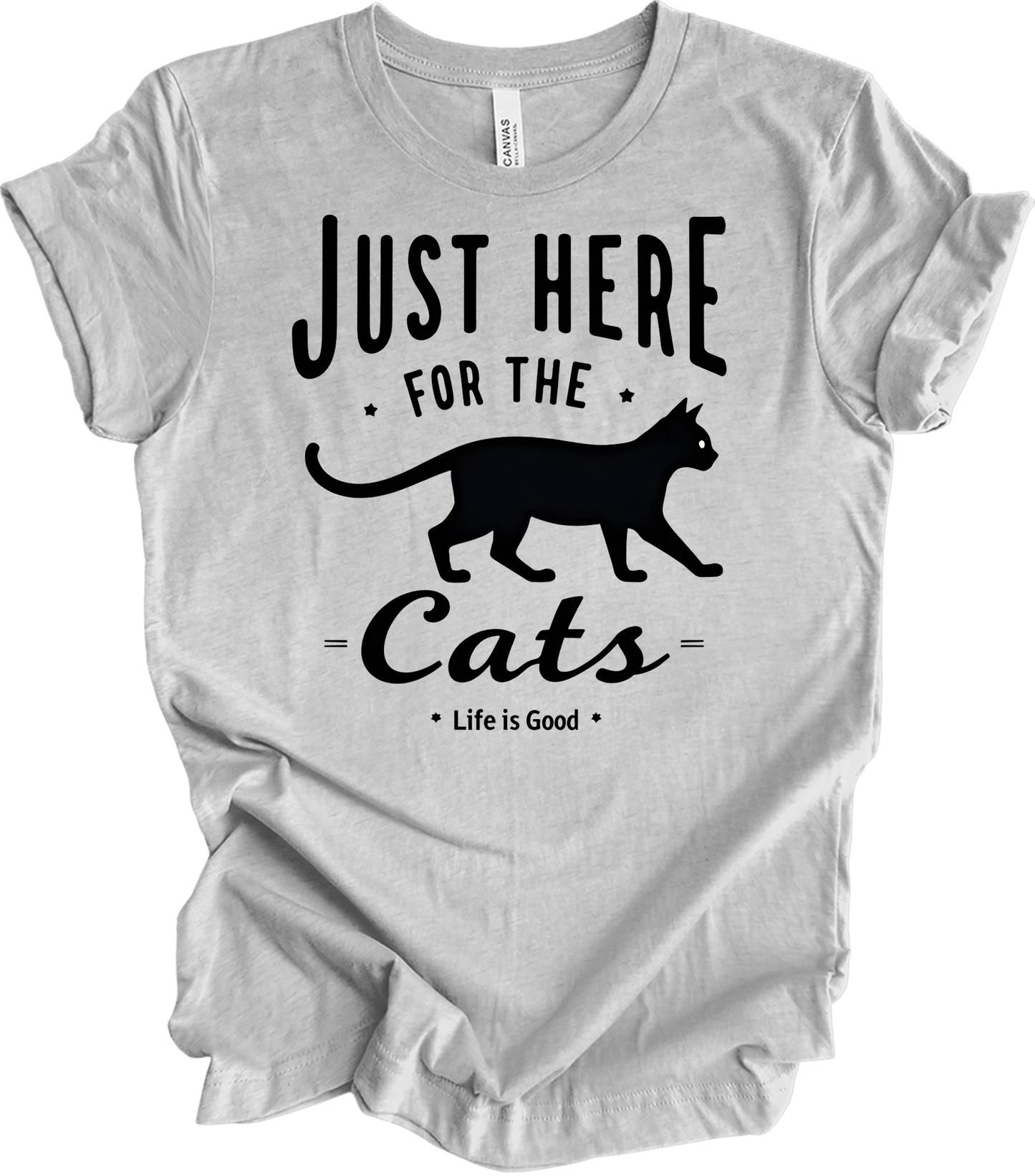 Here for the Cats T-Shirt in Athletic Heather