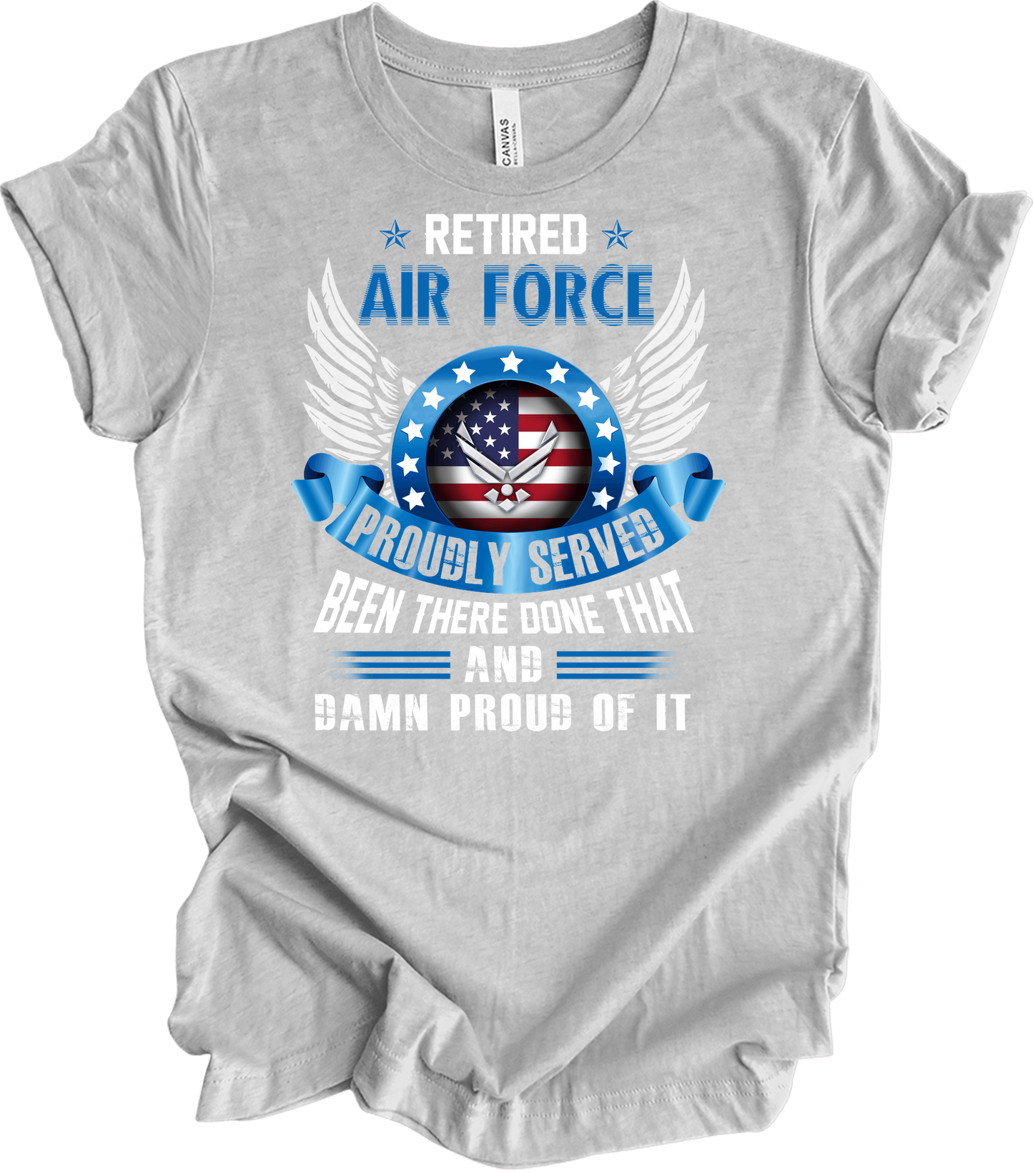 Retired Air Force Veteran T-Shirt in Athletic Heather