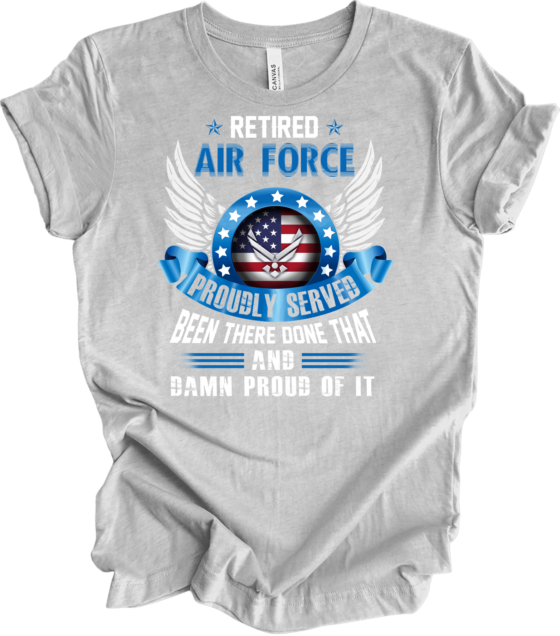 Retired Air Force Veteran T-Shirt in Athletic Heather