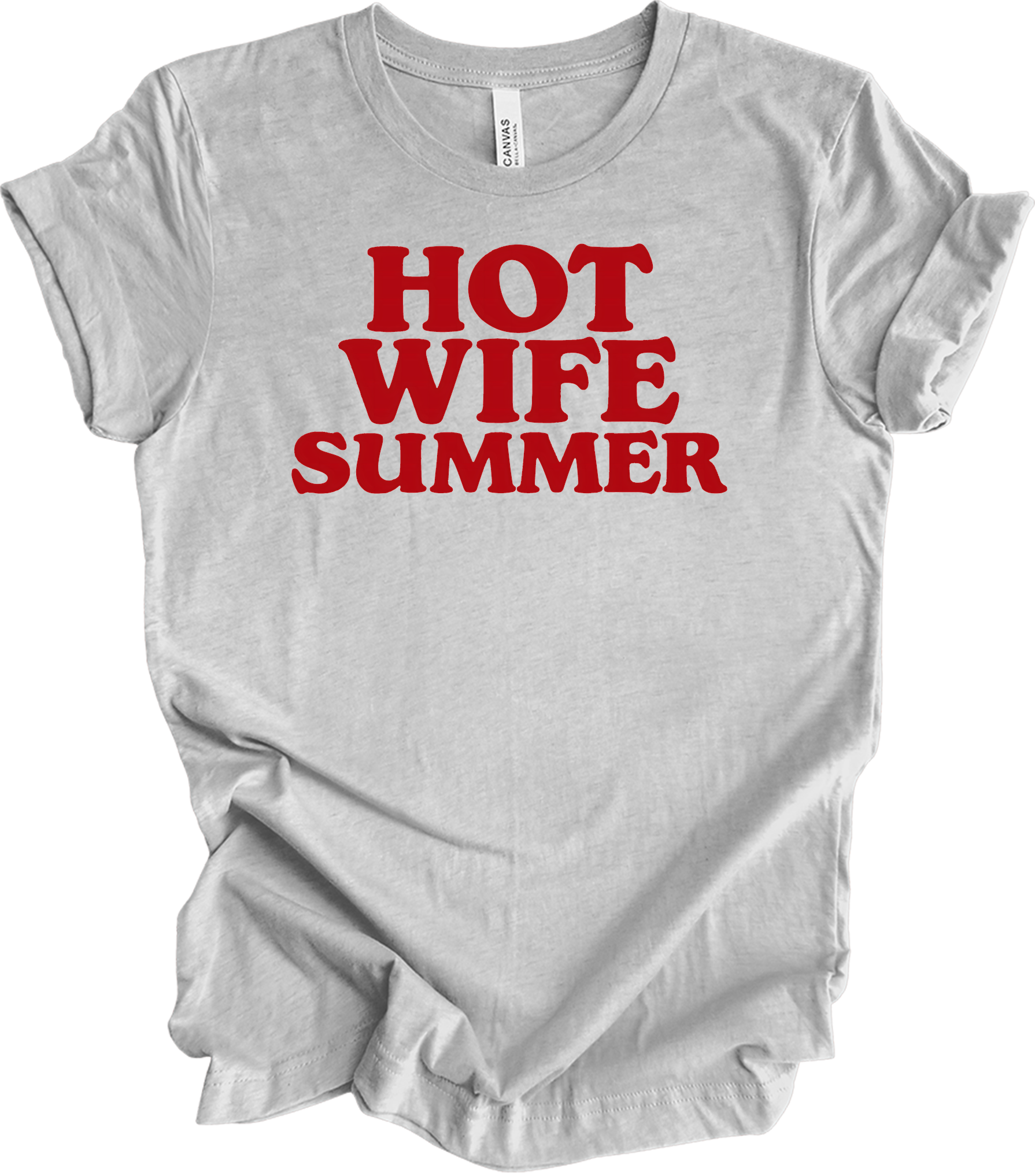 Hot Wife Summer - Fun Gift T-Shirt in Athletic Heather