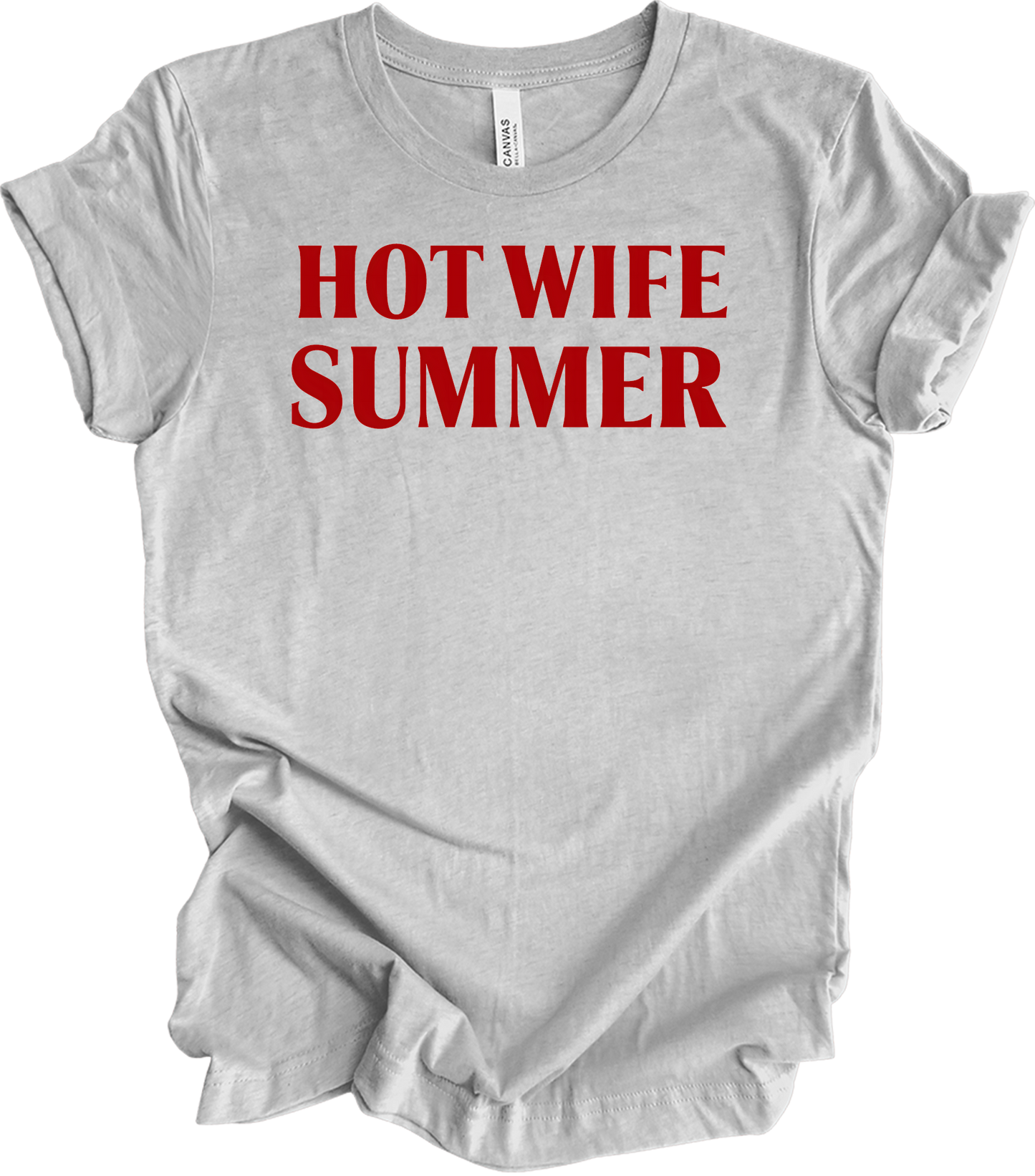 Hot Wife Summer - Fun & Stylish T-Shirt in Athletic Heather